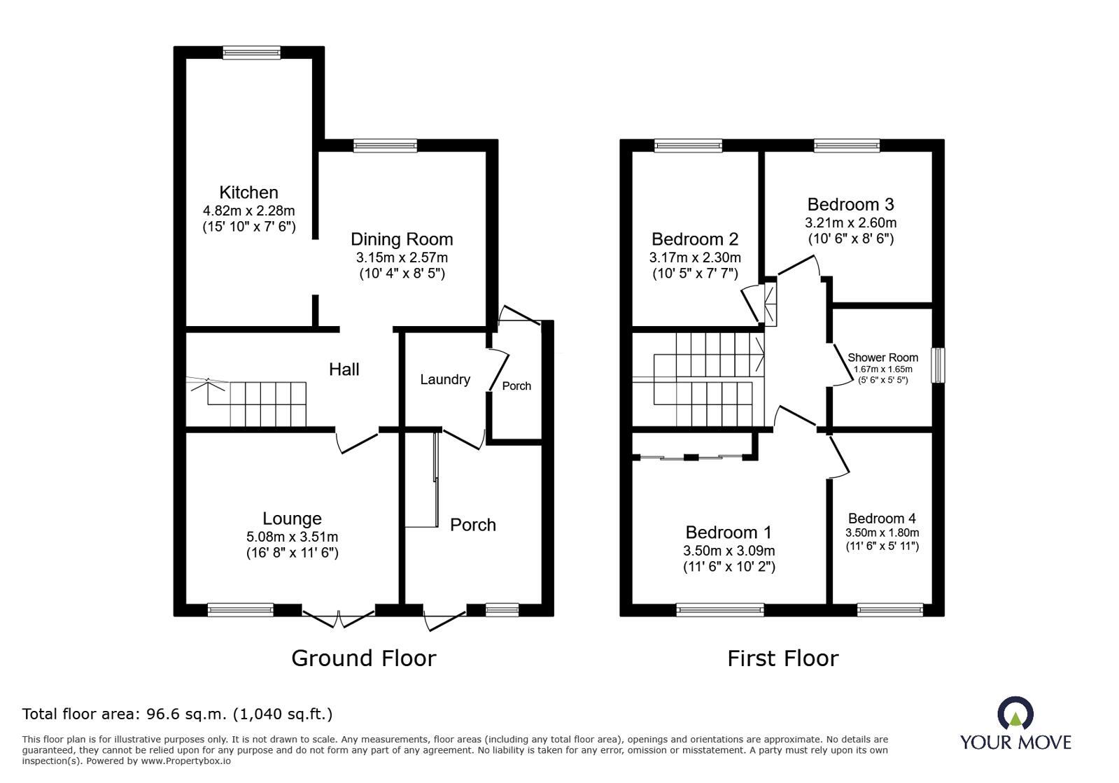 Floorplan of 3 bedroom Semi Detached House for sale, Croft Crescent, Awsworth, Nottinghamshire, NG16