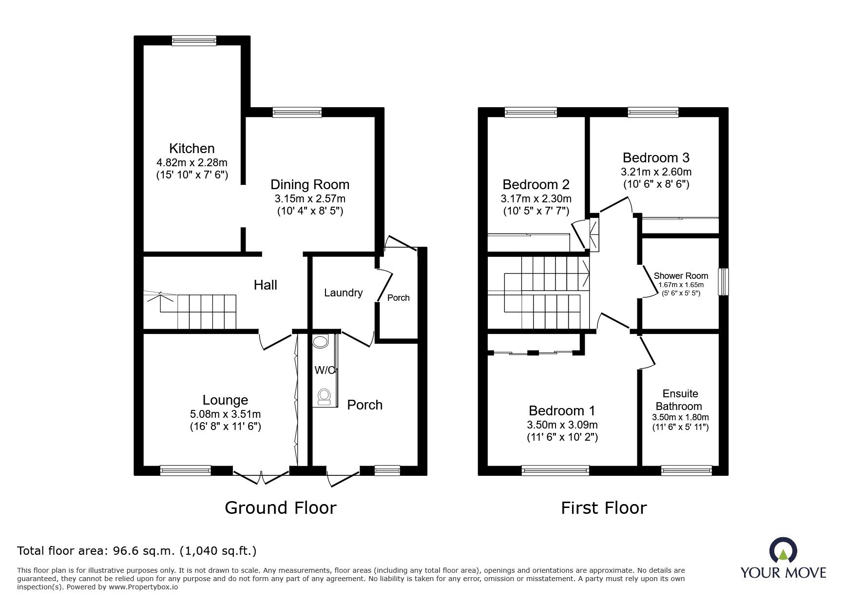 Floorplan of 3 bedroom Semi Detached House for sale, Croft Crescent, Awsworth, Nottinghamshire, NG16