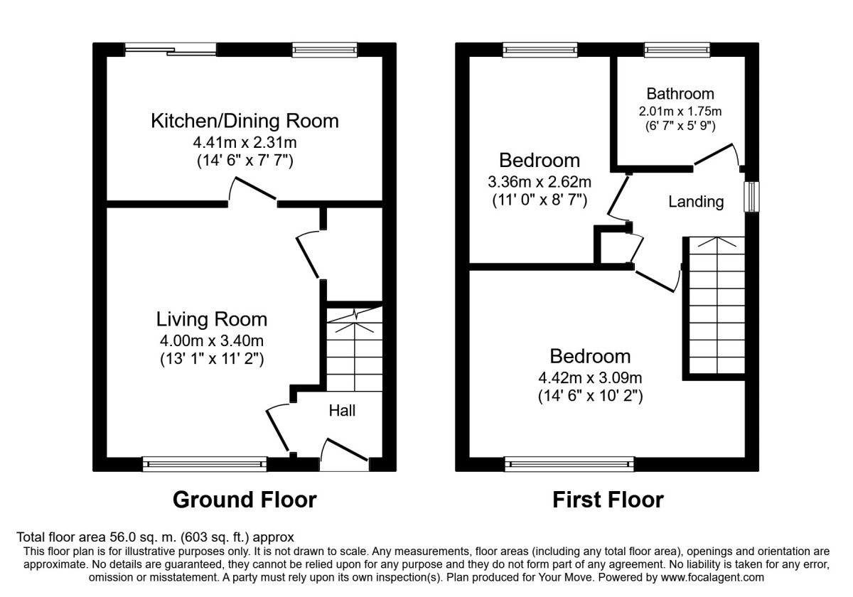 Floorplan of 2 bedroom Semi Detached House to rent, Ardholm Place, Inverness, IV2