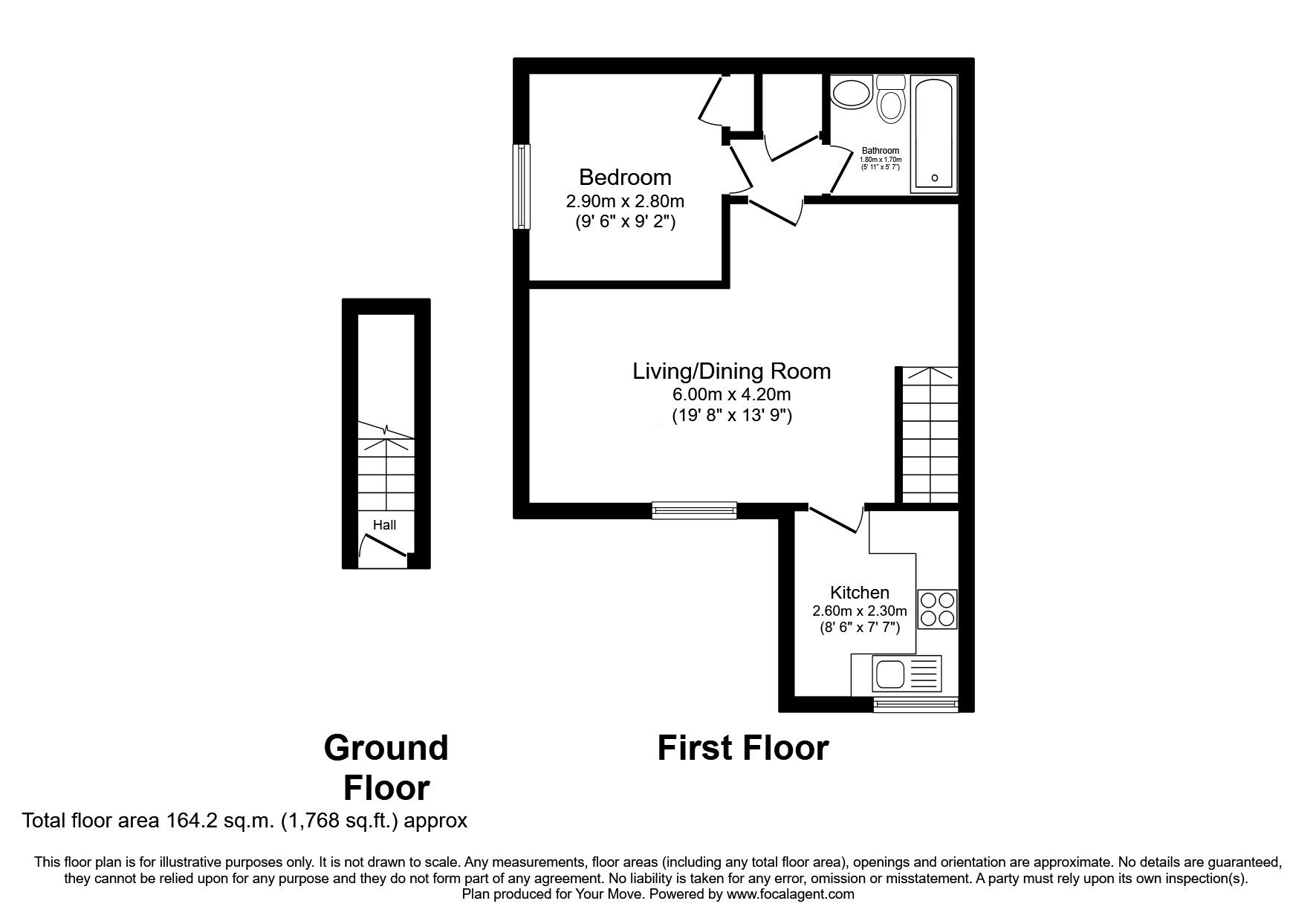 Floorplan of 1 bedroom  Flat for sale, Murray Terrace, Smithton, Highland, IV2