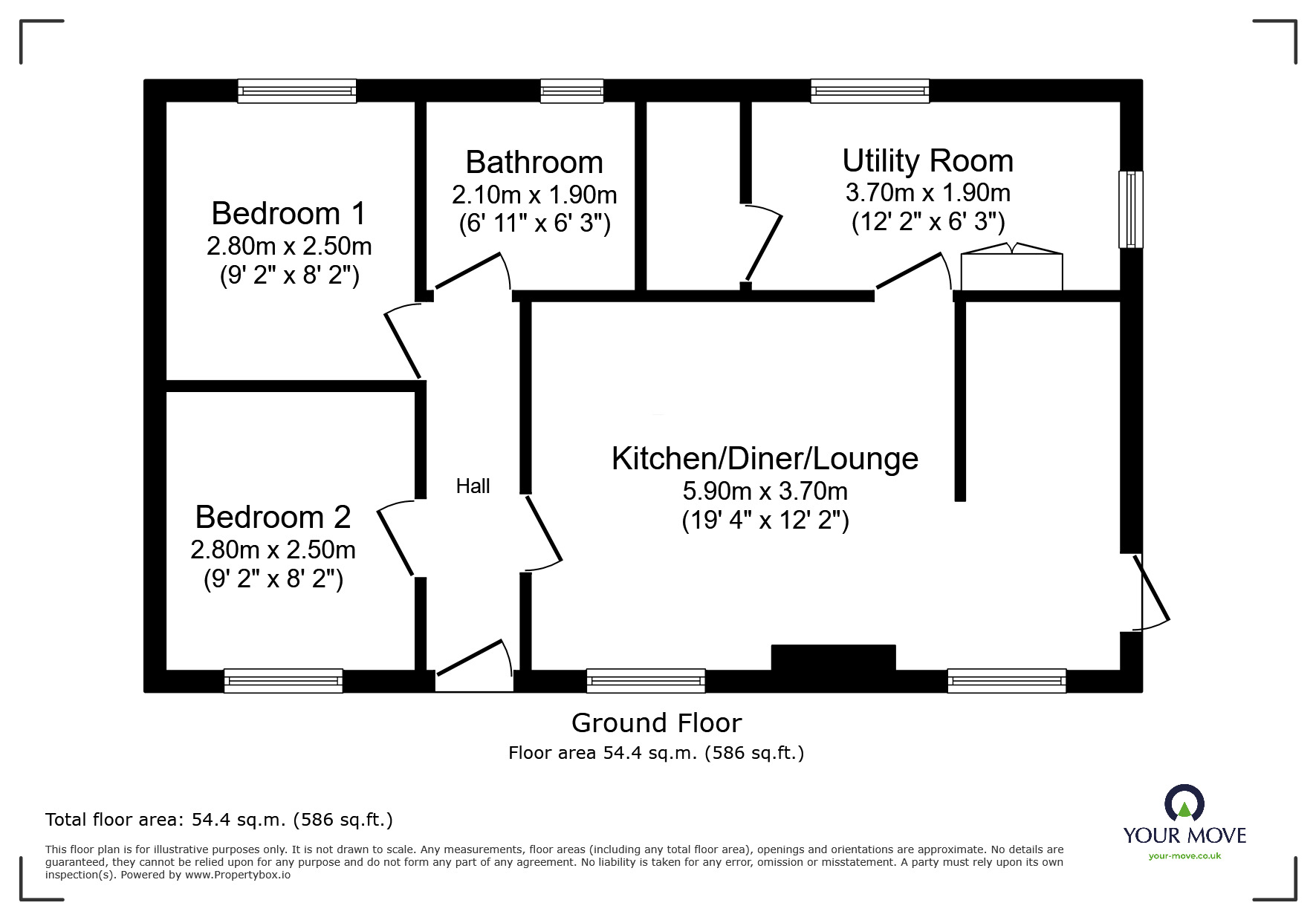 Floorplan of 2 bedroom  Property for sale, Inverness, Highland, IV3
