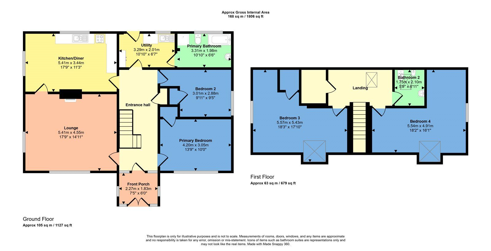 Floorplan of 4 bedroom Detached House for sale, Kiltarlity, Beauly, Highland, IV4