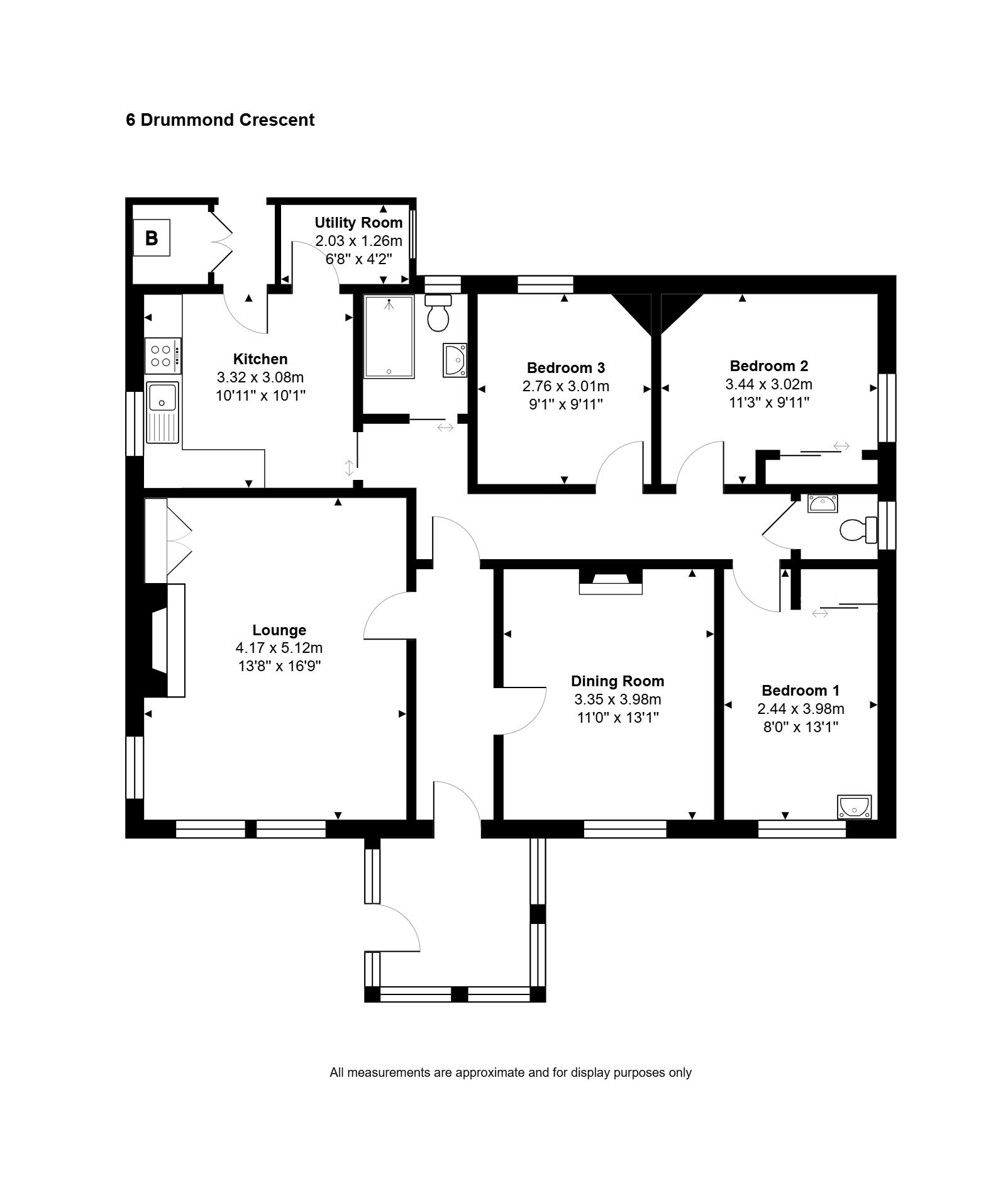 Floorplan of 3 bedroom Detached Bungalow for sale, Drummond Crescent, Inverness, Highland, IV2