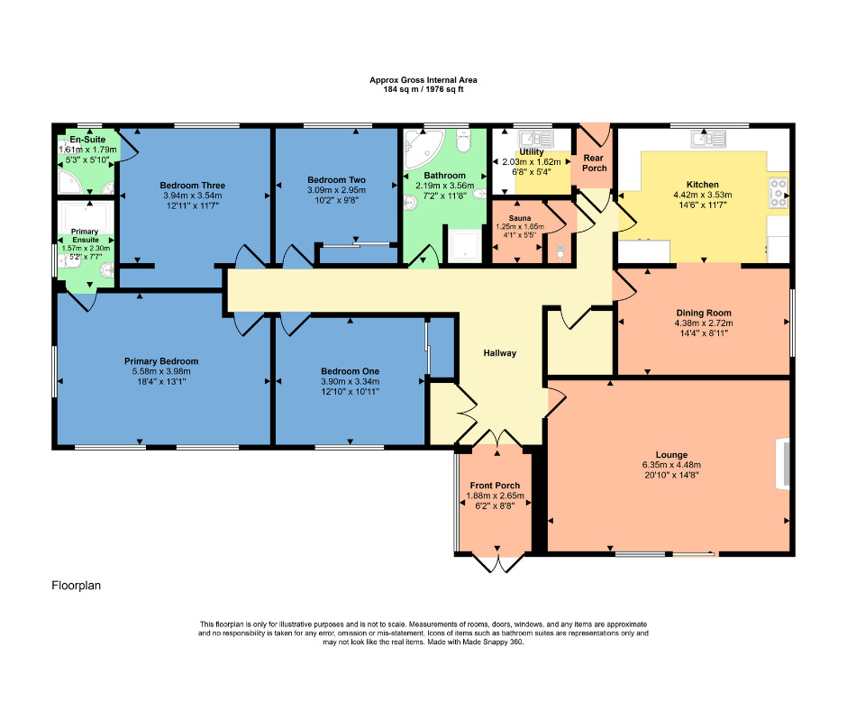 Floorplan of 4 bedroom Detached Bungalow for sale, Muirtown, Inverness, Highland, IV3