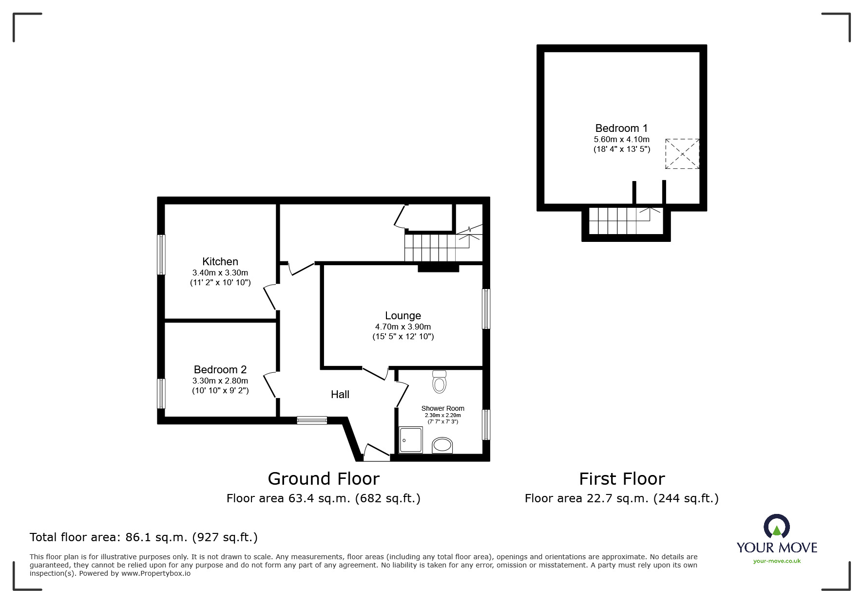 Floorplan of 2 bedroom  Flat for sale, Hill Street, Inverness, Highland, IV2