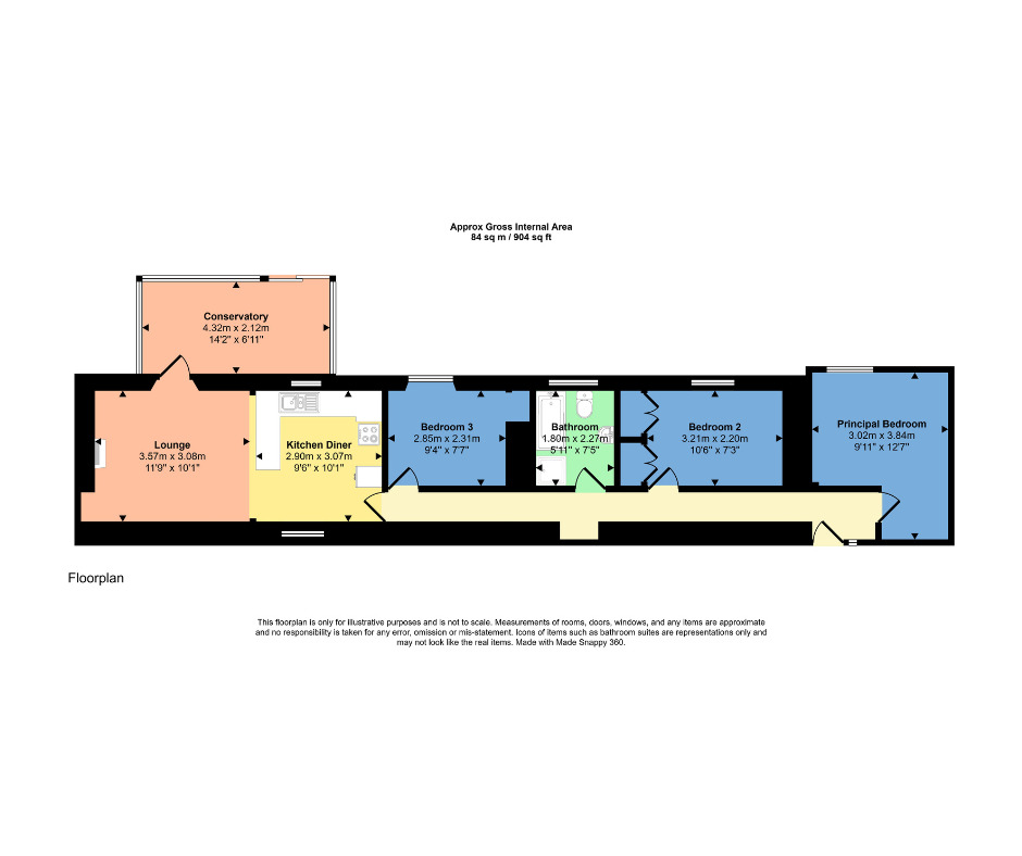 Floorplan of 3 bedroom Detached Bungalow for sale, Invermoriston, Inverness, Highland, IV63