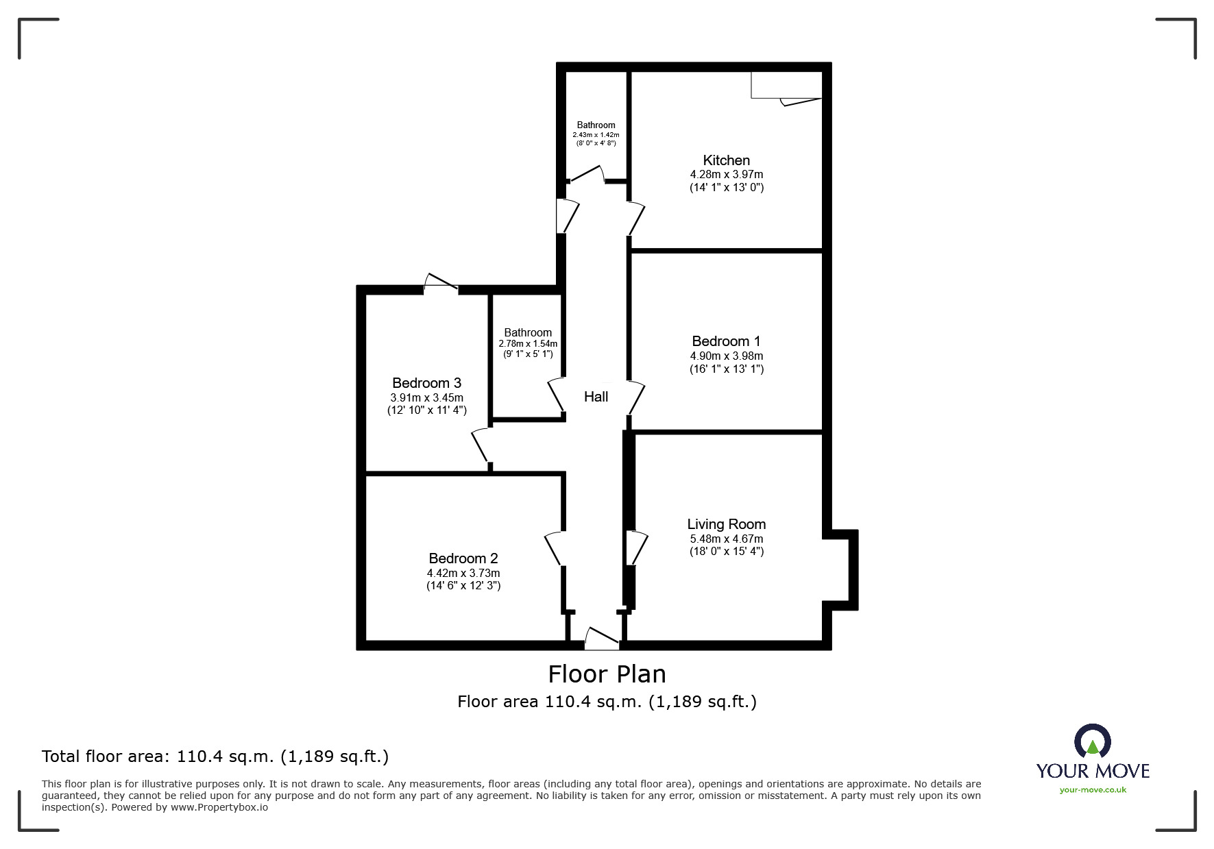 Floorplan of 3 bedroom  Flat for sale, Strathpeffer, Highland, IV14