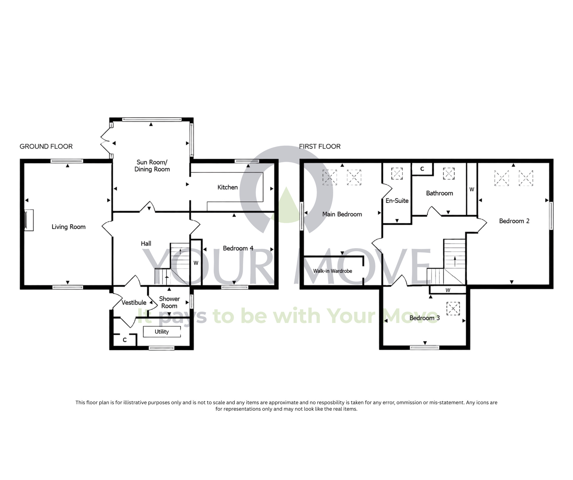 Floorplan of 4 bedroom Detached House for sale, Main Road, Fearn, Highland, IV20