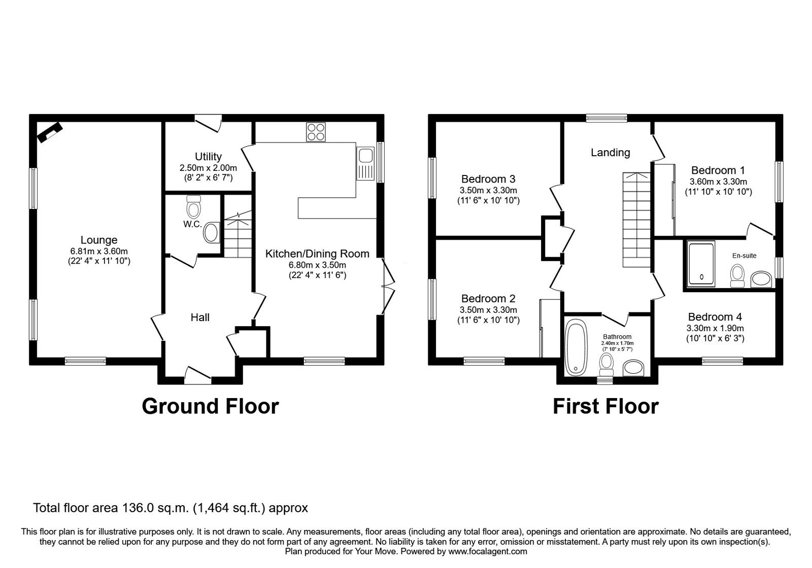 Floorplan of 4 bedroom Detached House for sale, Stuart Grove, Stratton, Highland, IV2