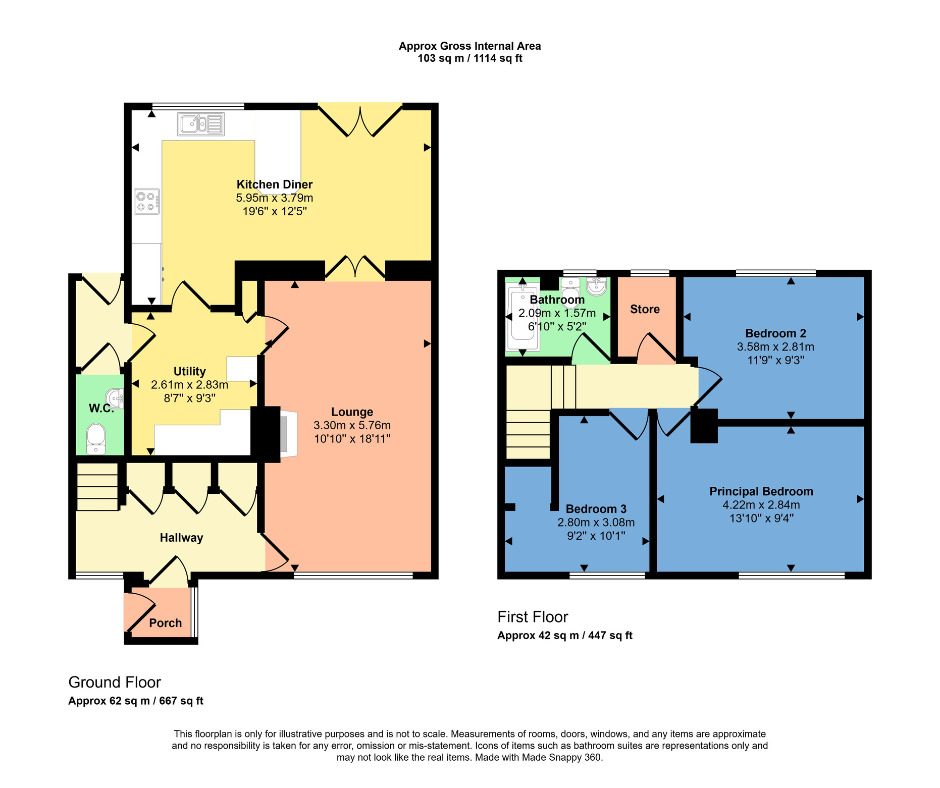 Floorplan of 3 bedroom Semi Detached House for sale, Riverside Drive, Beauly, Highland, IV4