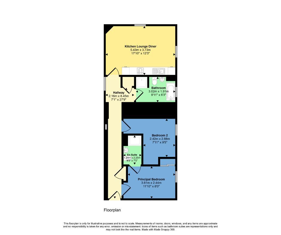 Floorplan of 2 bedroom  Flat for sale, Great Glen Place, Inverness, Highland, IV3