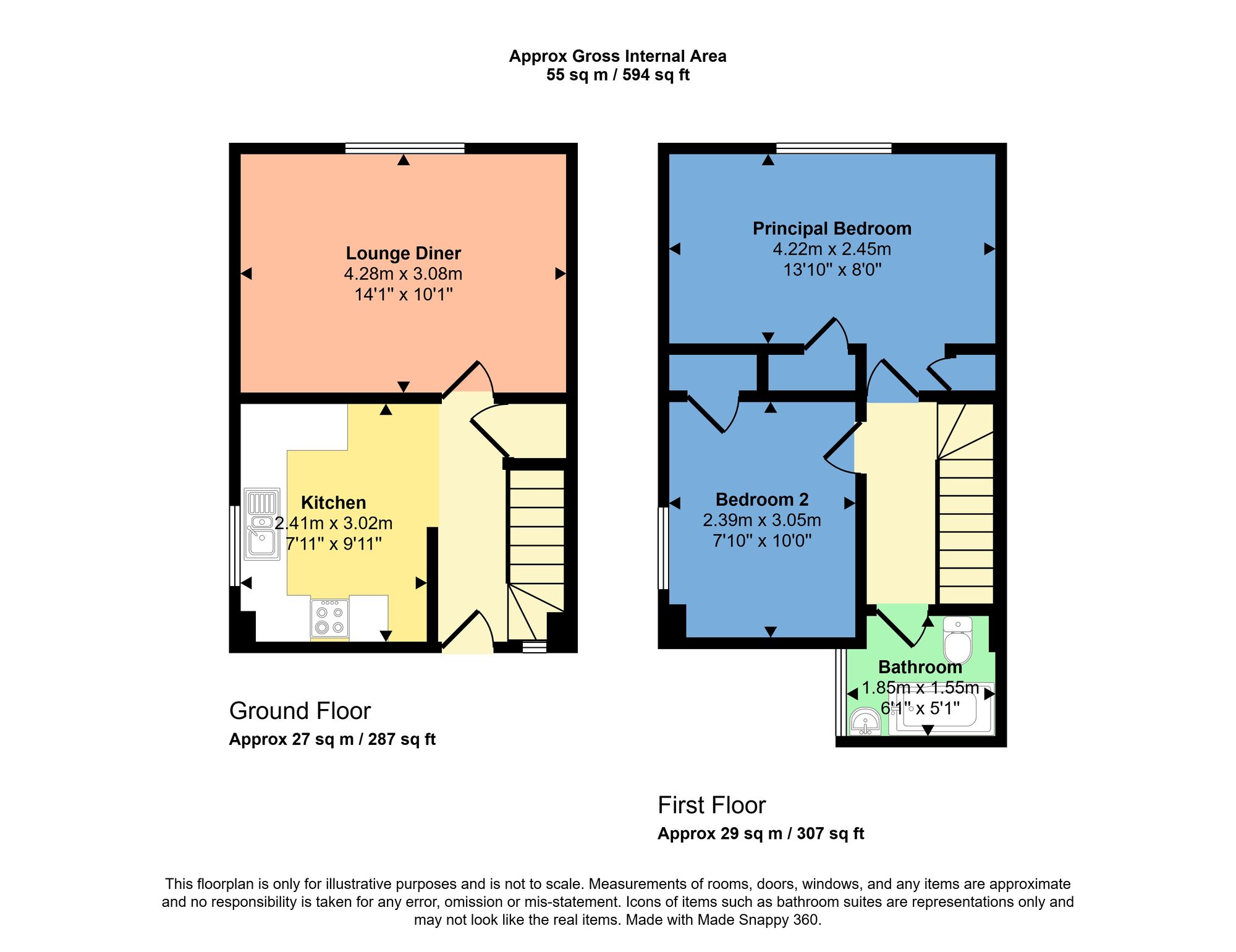 Floorplan of 2 bedroom Flat for sale, Birnie Terrace, Inverness, Highland, IV3