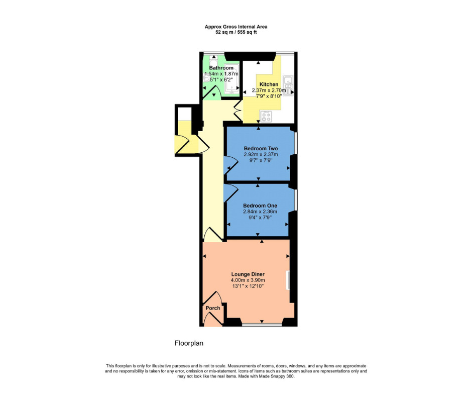 Floorplan of 2 bedroom Flat for sale, Attadale Road, Inverness, Highland, IV3