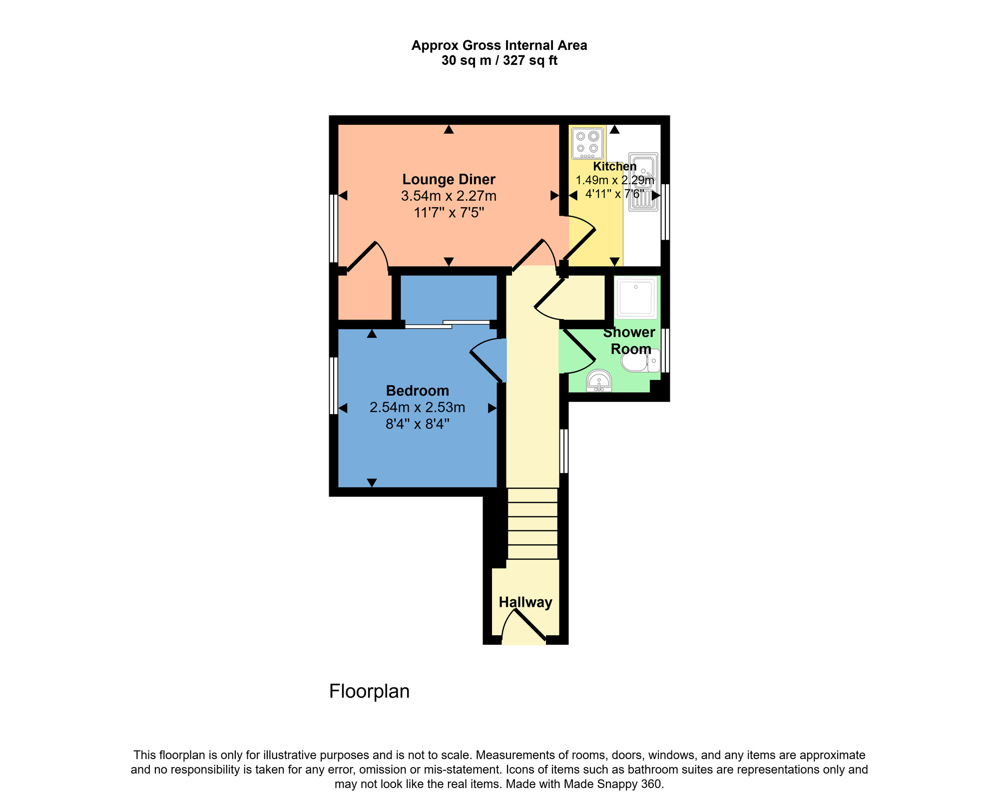 Floorplan of 1 bedroom Flat for sale, Telford Street, Inverness, Highland, IV3
