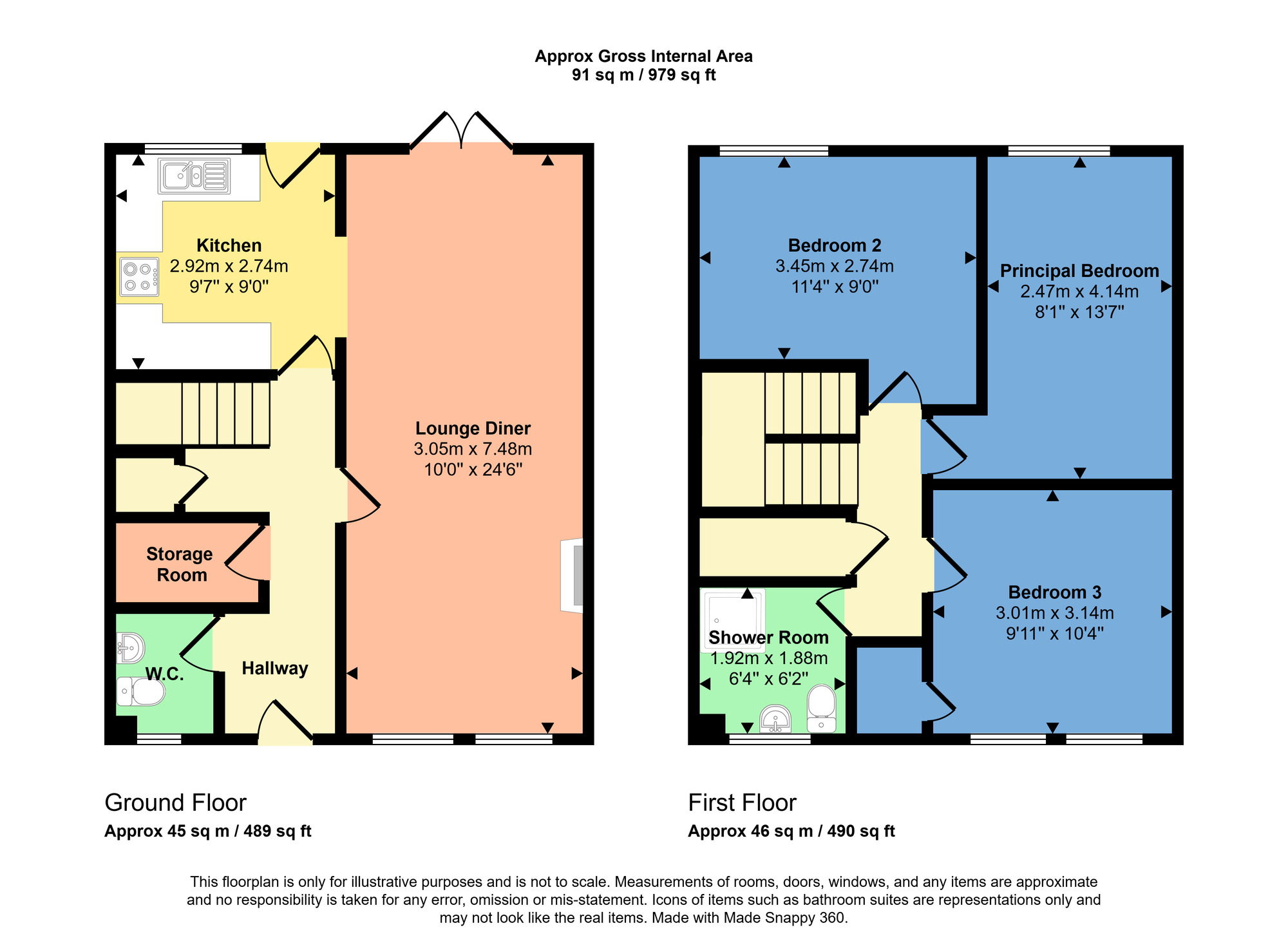 Floorplan of 3 bedroom End Terrace House for sale, Burnside, Alness, Highland, IV17