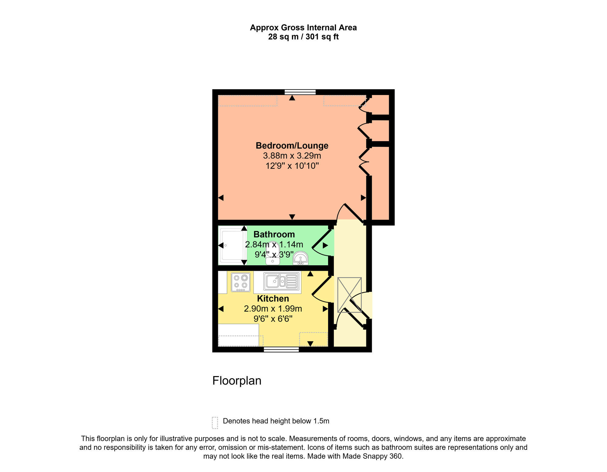 Floorplan of 1 bedroom Flat for sale, Muirtown Street, Inverness, Highland, IV3