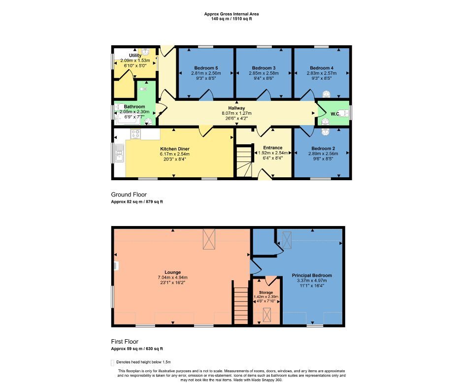 Floorplan of 5 bedroom Detached House for sale, Dalnacroich, Strathconon, Muir of Ord, IV6