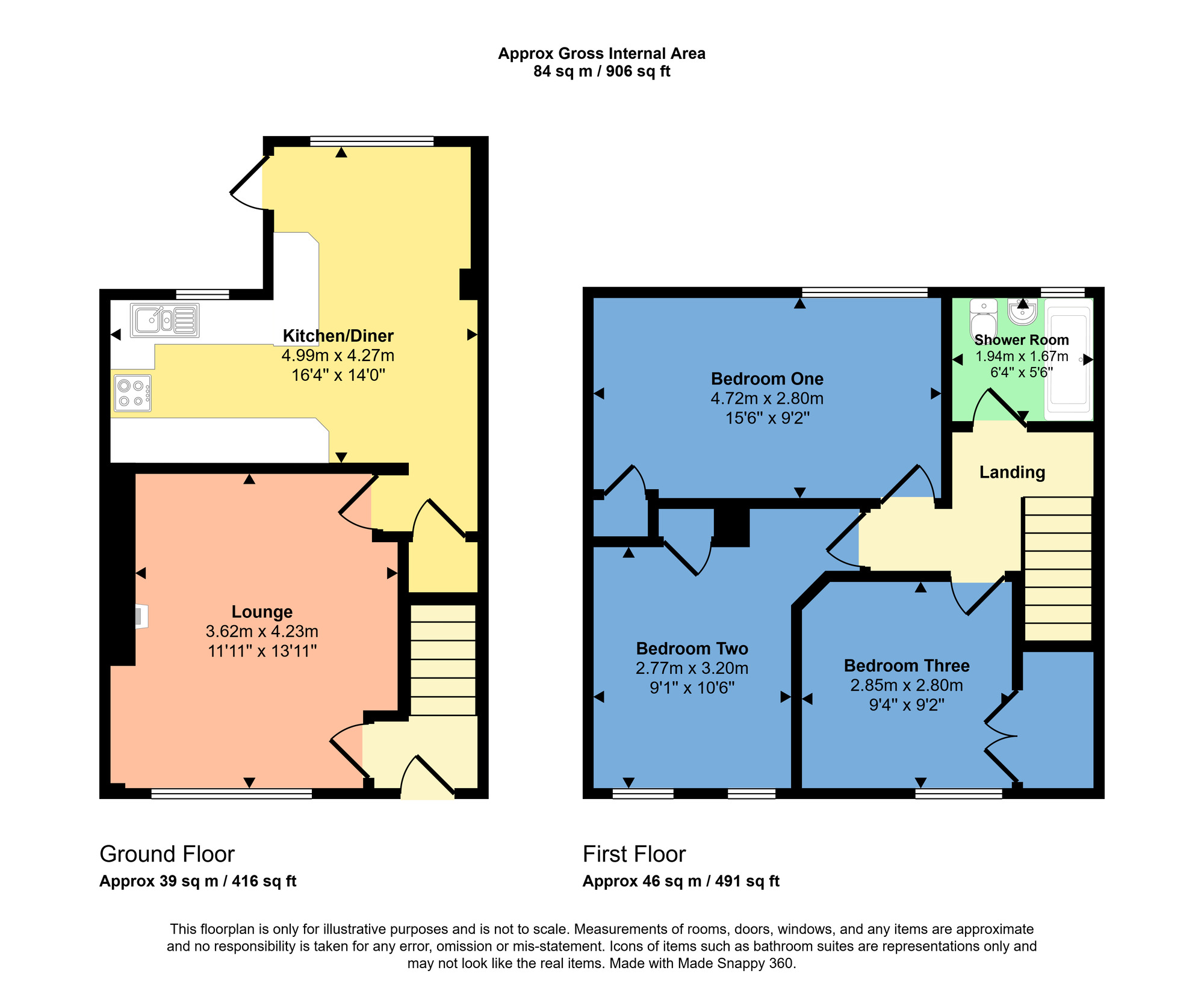 Floorplan of 3 bedroom Mid Terrace House for sale, Aird Avenue, Inverness, IV2