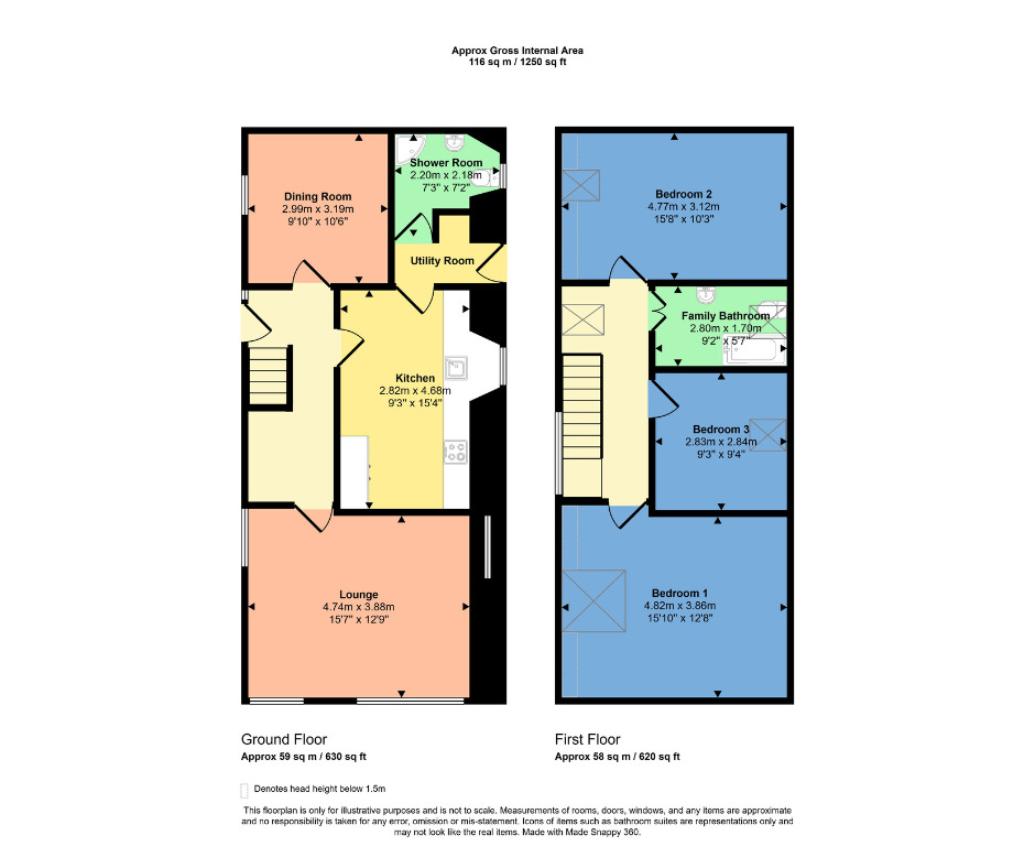 Floorplan of 3 bedroom Semi Detached House for sale, Evanton, Dingwall, Highland, IV16