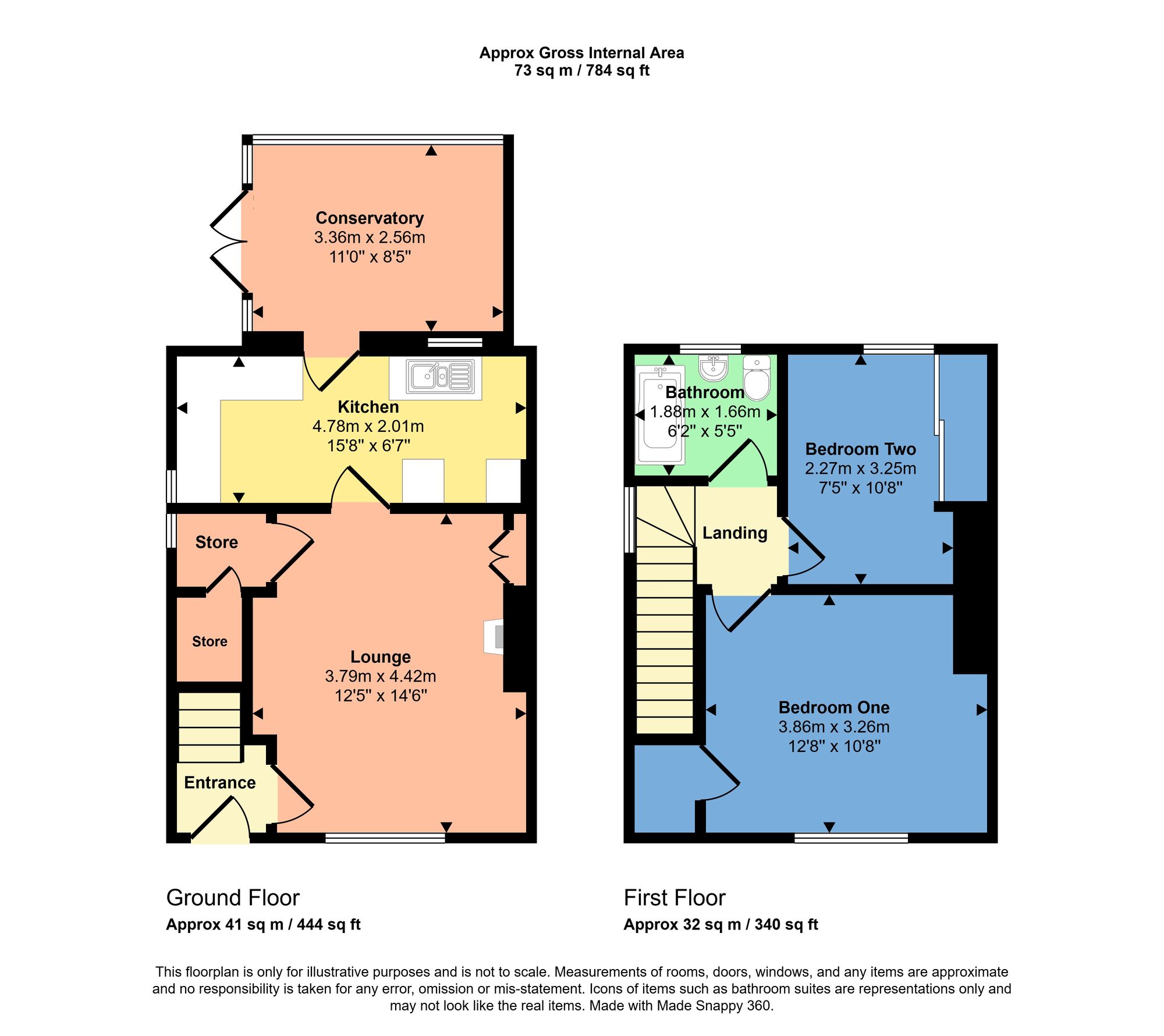 Floorplan of 2 bedroom Semi Detached House for sale, Maxwell Drive, Inverness, Highland, IV3