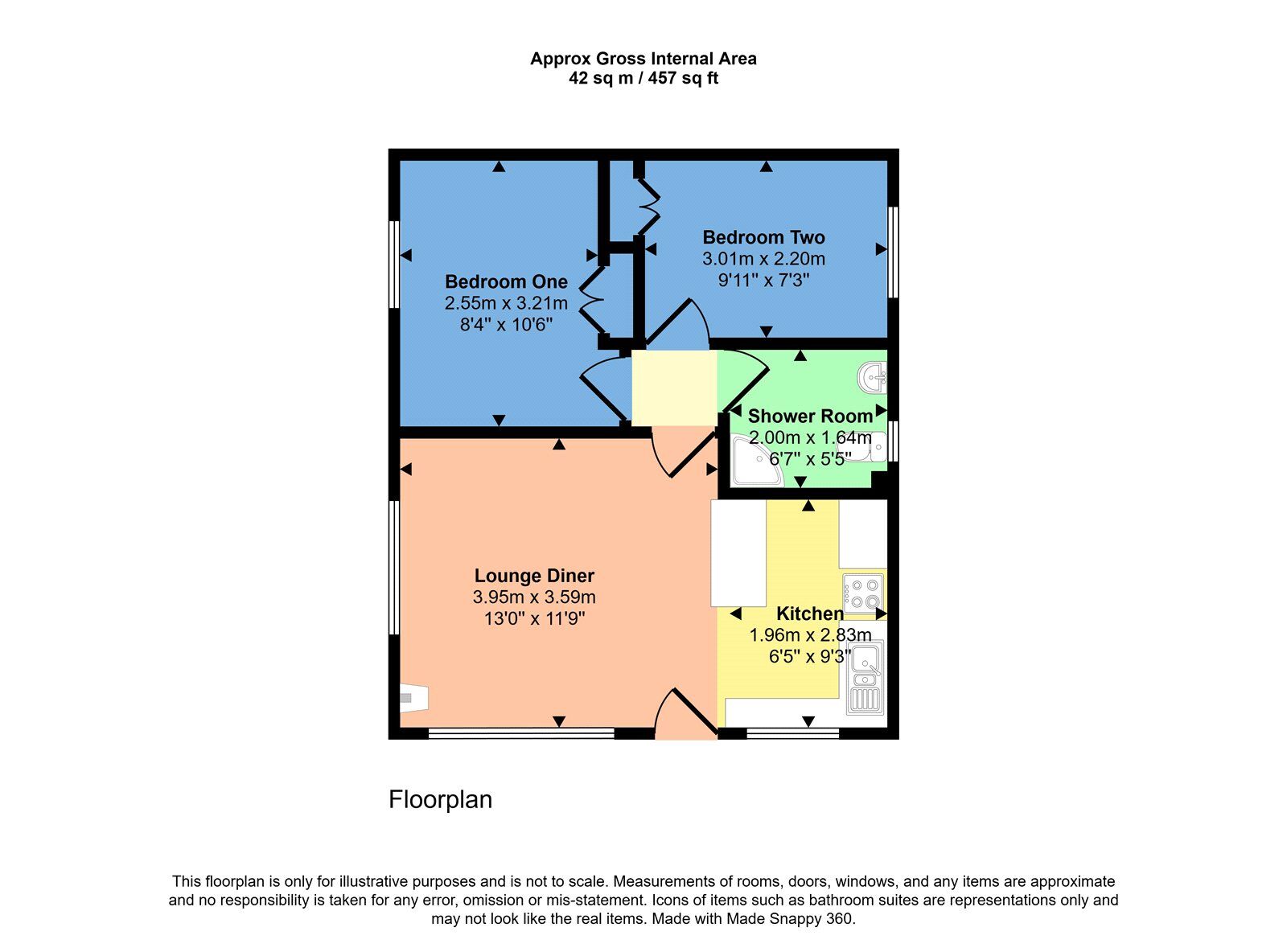 Floorplan of 2 bedroom Detached Bungalow for sale, Badenscallie, Achiltibuie, Highland, IV26