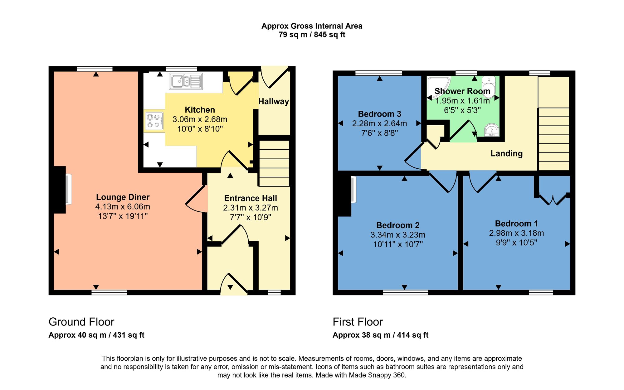 Floorplan of 3 bedroom Mid Terrace House for sale, Balmoral Road, Portree, Highland, IV51