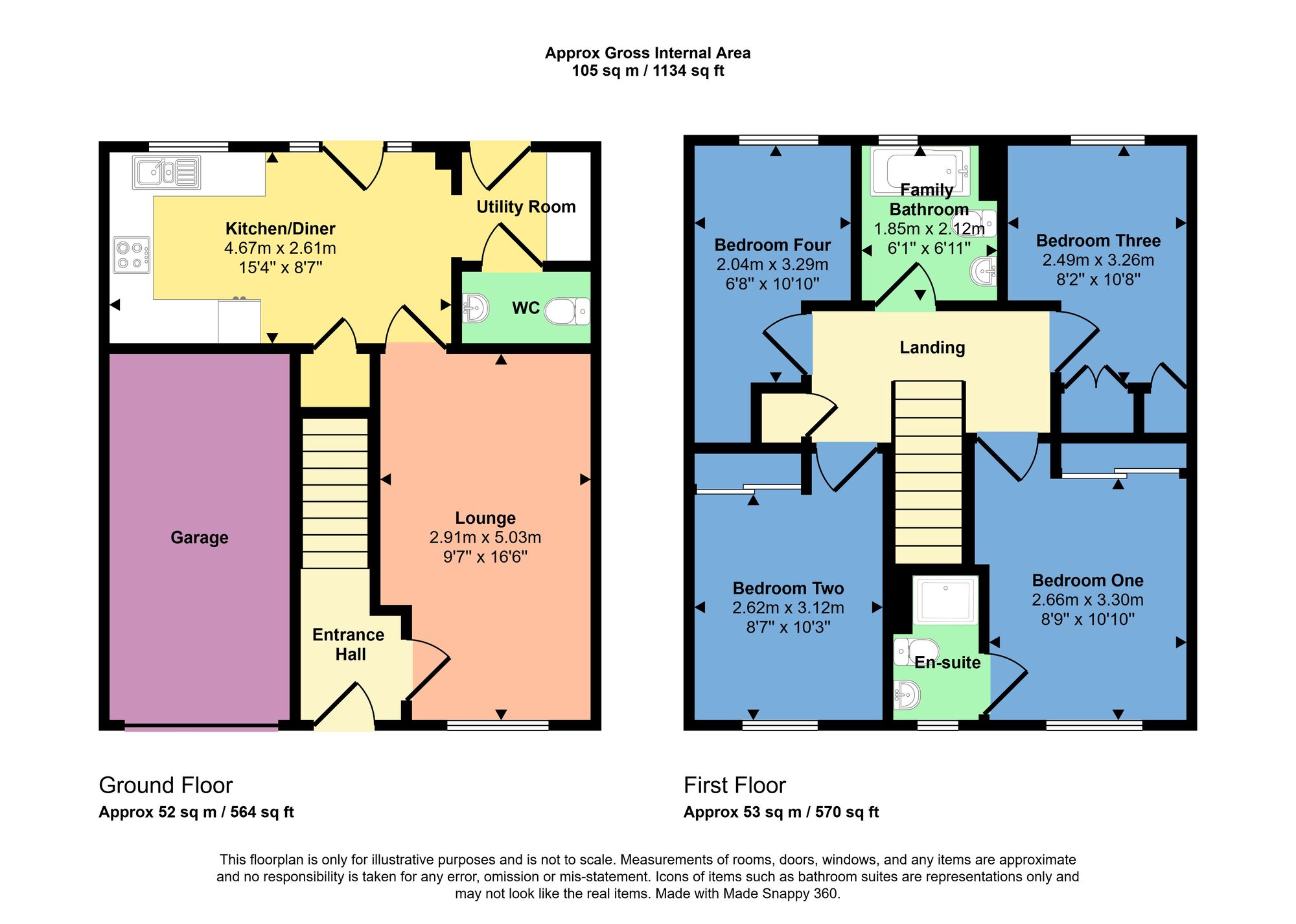 Floorplan of 4 bedroom Detached House for sale, Stuart Grove, Stratton, Highland, IV2
