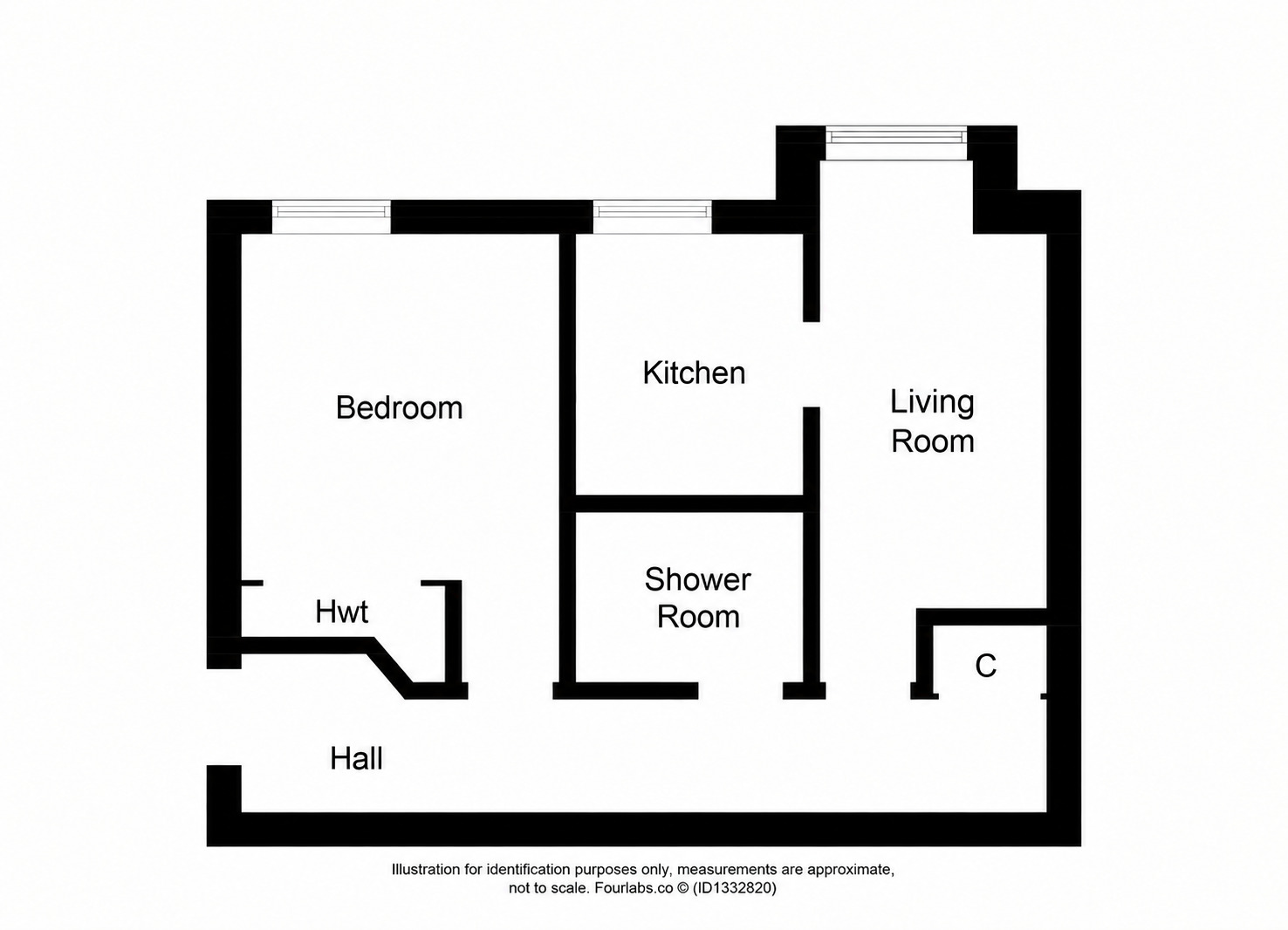 Floorplan of 1 bedroom Flat for sale, Mealmarket Close, High Street, Highland, IV1