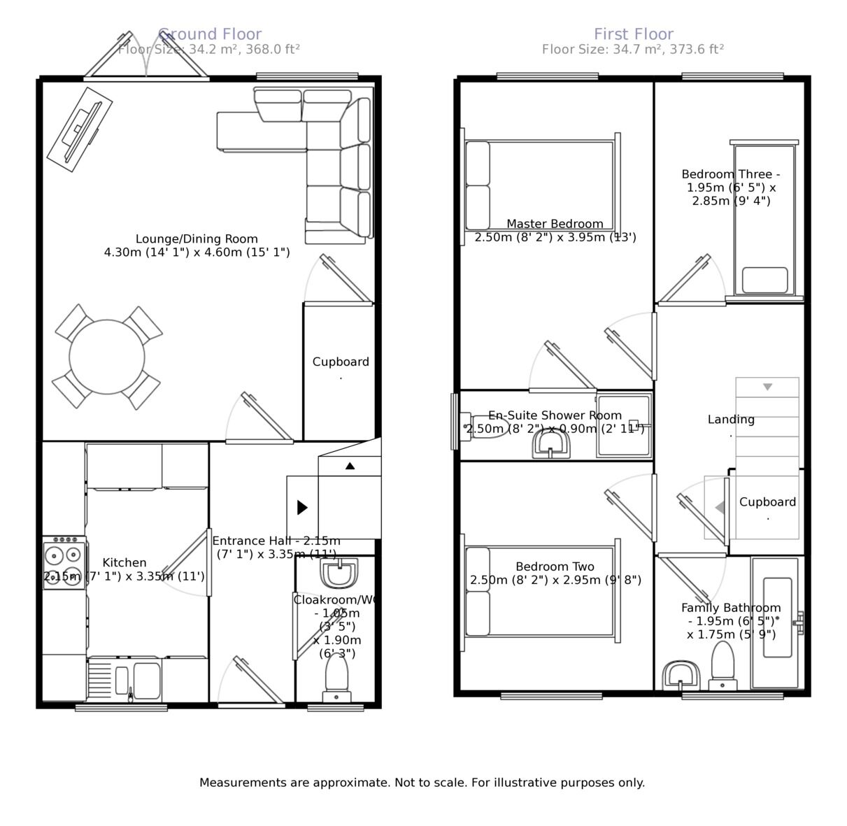Floorplan of 3 bedroom Semi Detached House to rent, Sovereign Gardens, Selston, Nottingham, NG16