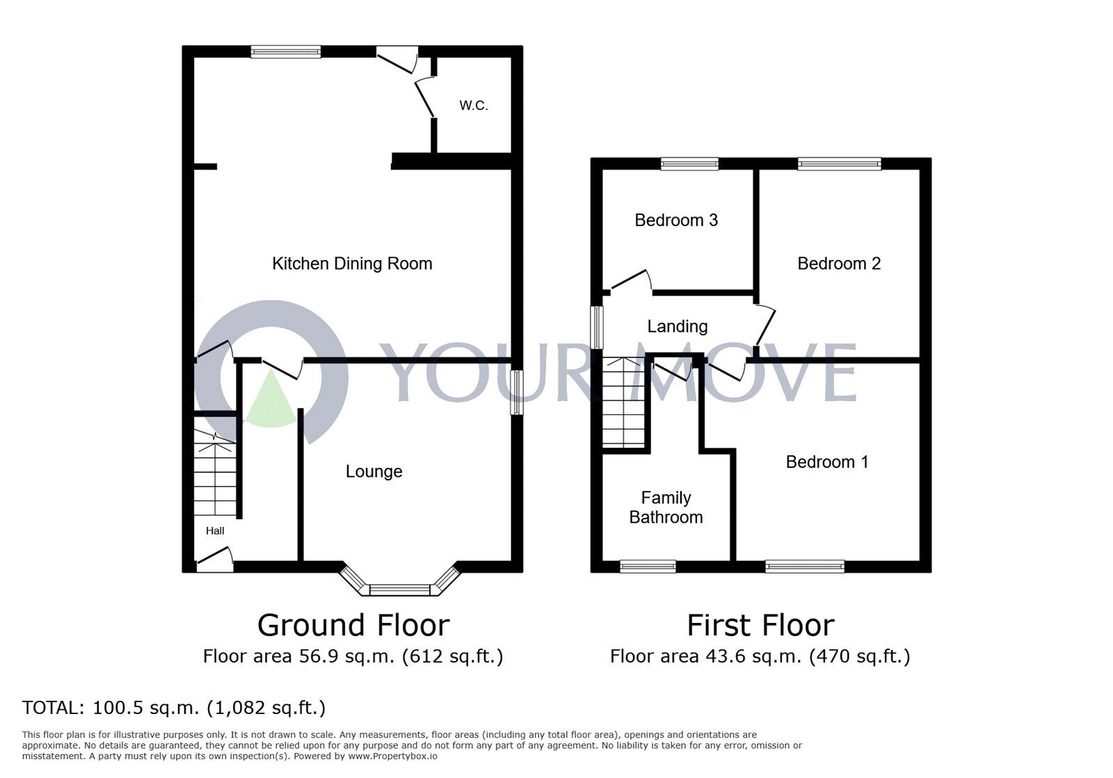 Floorplan of 3 bedroom Detached House for sale, Intake Avenue, Mansfield, Nottinghamshire, NG18