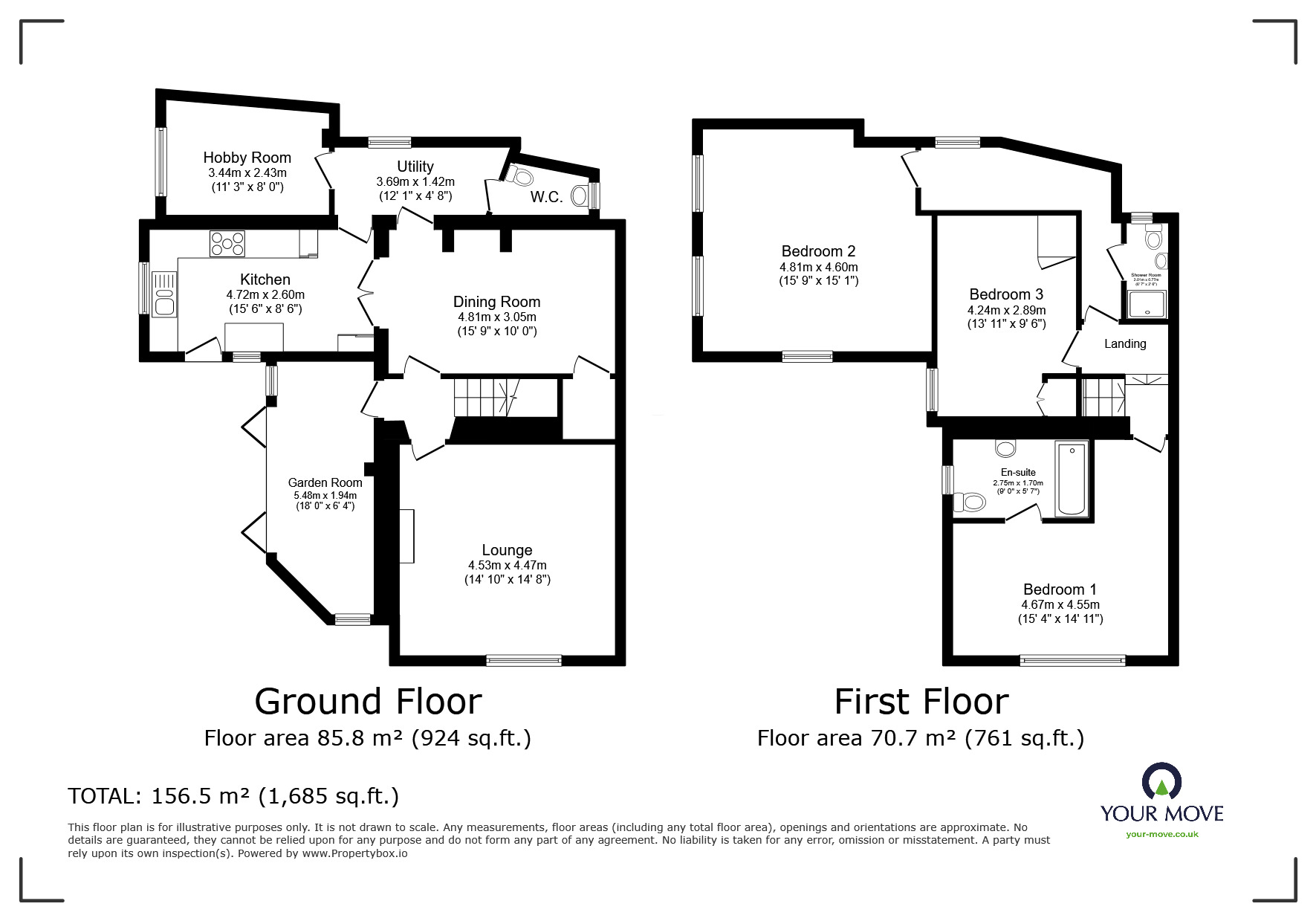Floorplan of 3 bedroom Semi Detached House for sale, Orchard Road, Kirkby-in-Ashfield, Nottinghamshire, NG17