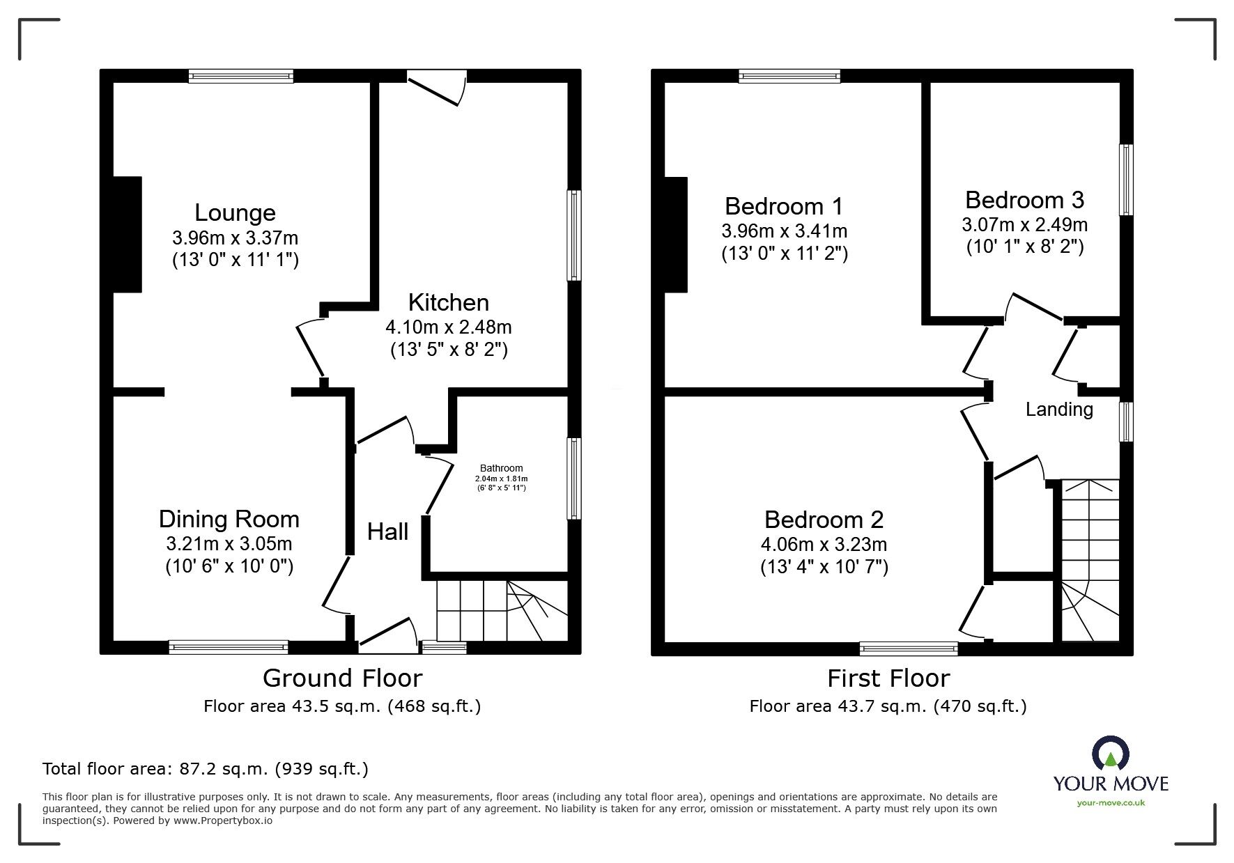 Floorplan of 3 bedroom Semi Detached House for sale, Hardwick Road West, Worksop, Nottinghamshire, S80