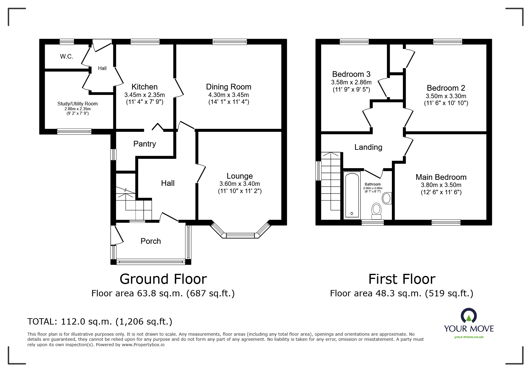 Floorplan of 3 bedroom Semi Detached House for sale, Banks Avenue, Kirkby-in-Ashfield, Nottinghamshire, NG17