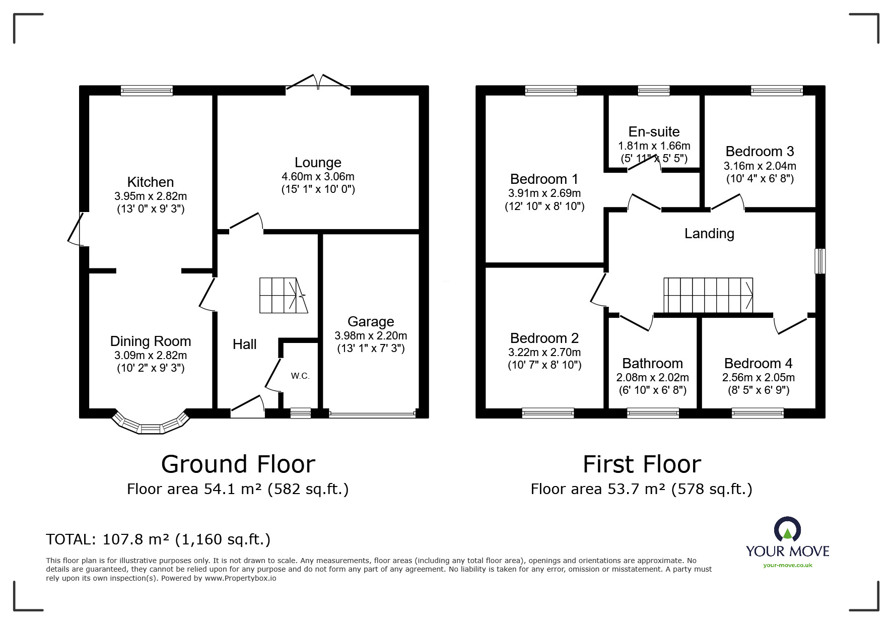 Floorplan of 4 bedroom Detached House for sale, Wentworth Road, Kirkby-in-Ashfield, Nottinghamshire, NG17