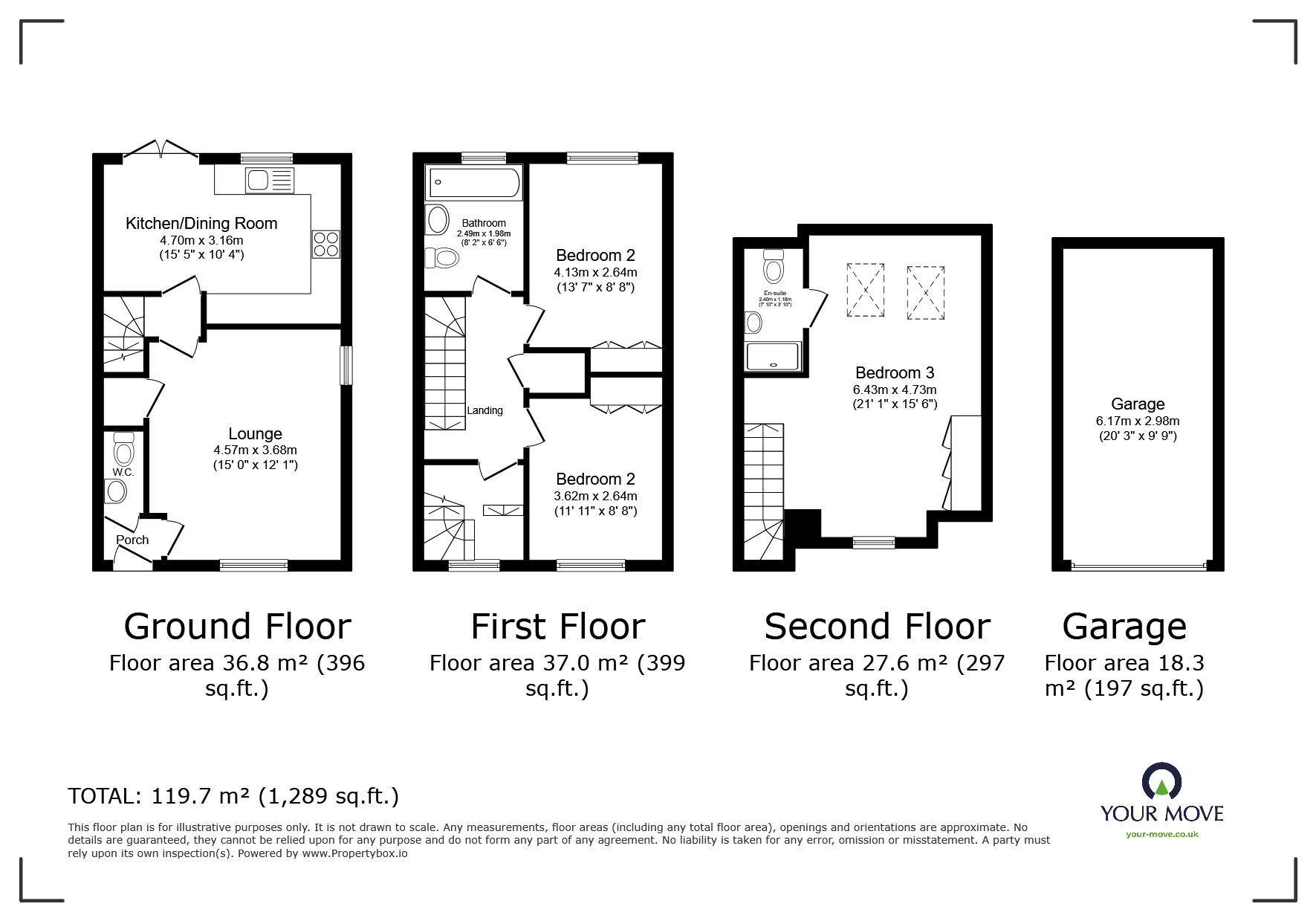 Floorplan of 3 bedroom Semi Detached House for sale, Neptune Way, Mansfield, Nottinghamshire, NG18