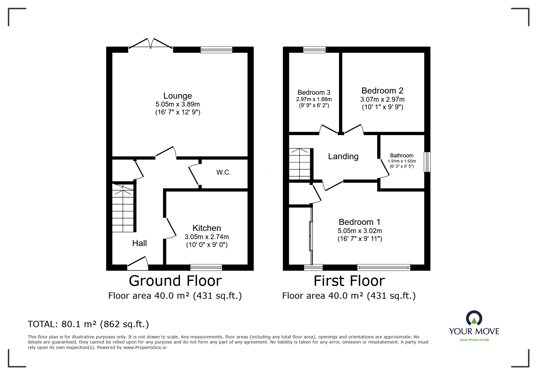 Floorplan of 3 bedroom Semi Detached House to rent, Players Gardens, Nottingham, NG11