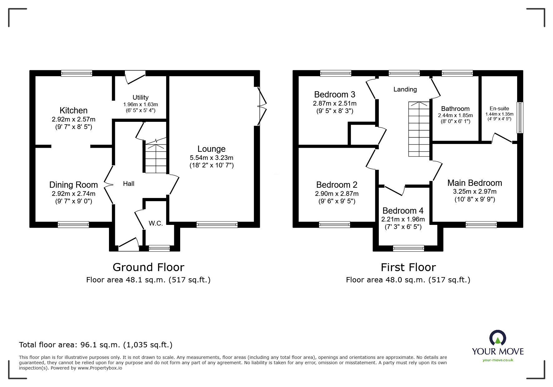 Floorplan of 4 bedroom Detached House for sale, Willow Gardens, Sutton-in-Ashfield, NG17