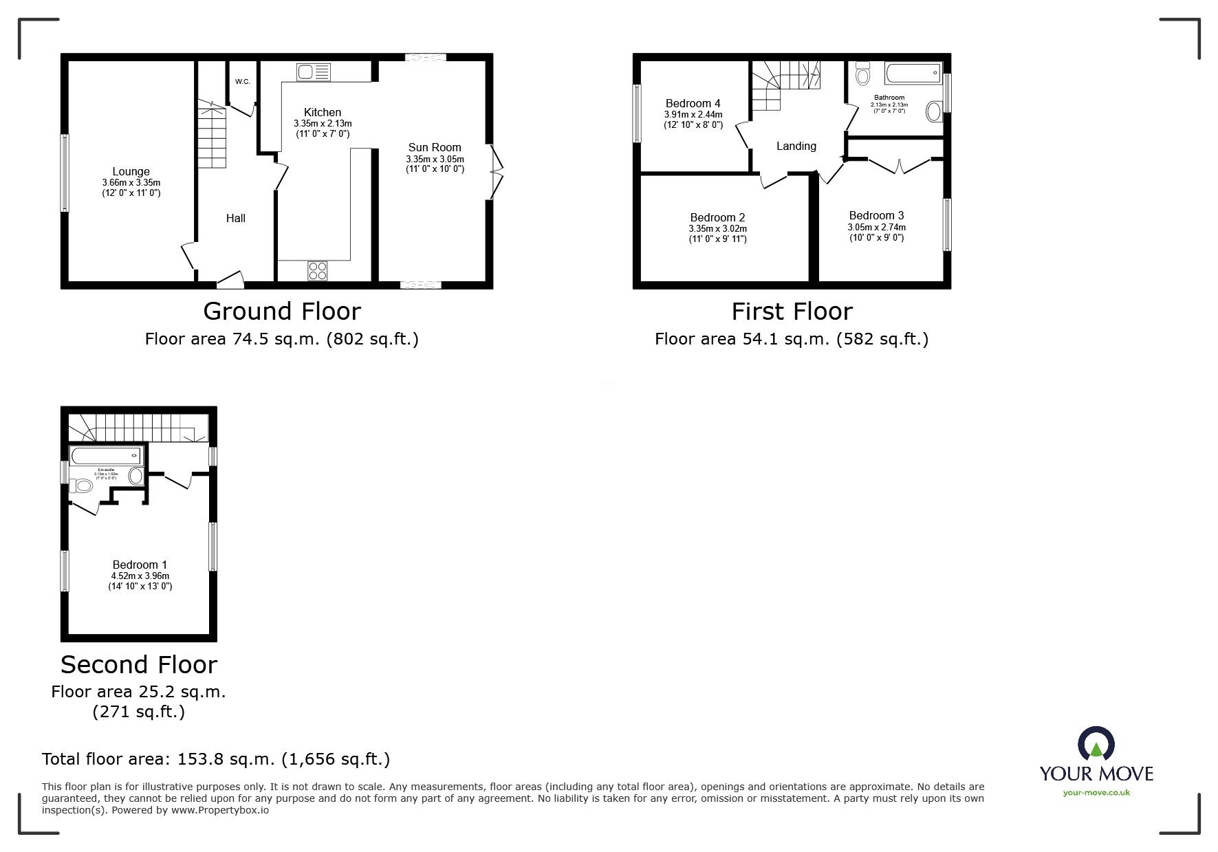 Floorplan of 4 bedroom Detached House for sale, George Street, Pinxton, Derbyshire, NG16