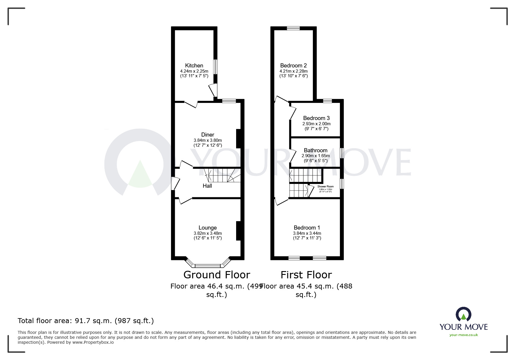 Floorplan of 3 bedroom Semi Detached House for sale, Southwell Lane, Kirkby-in-Ashfield, Nottinghamshire, NG17