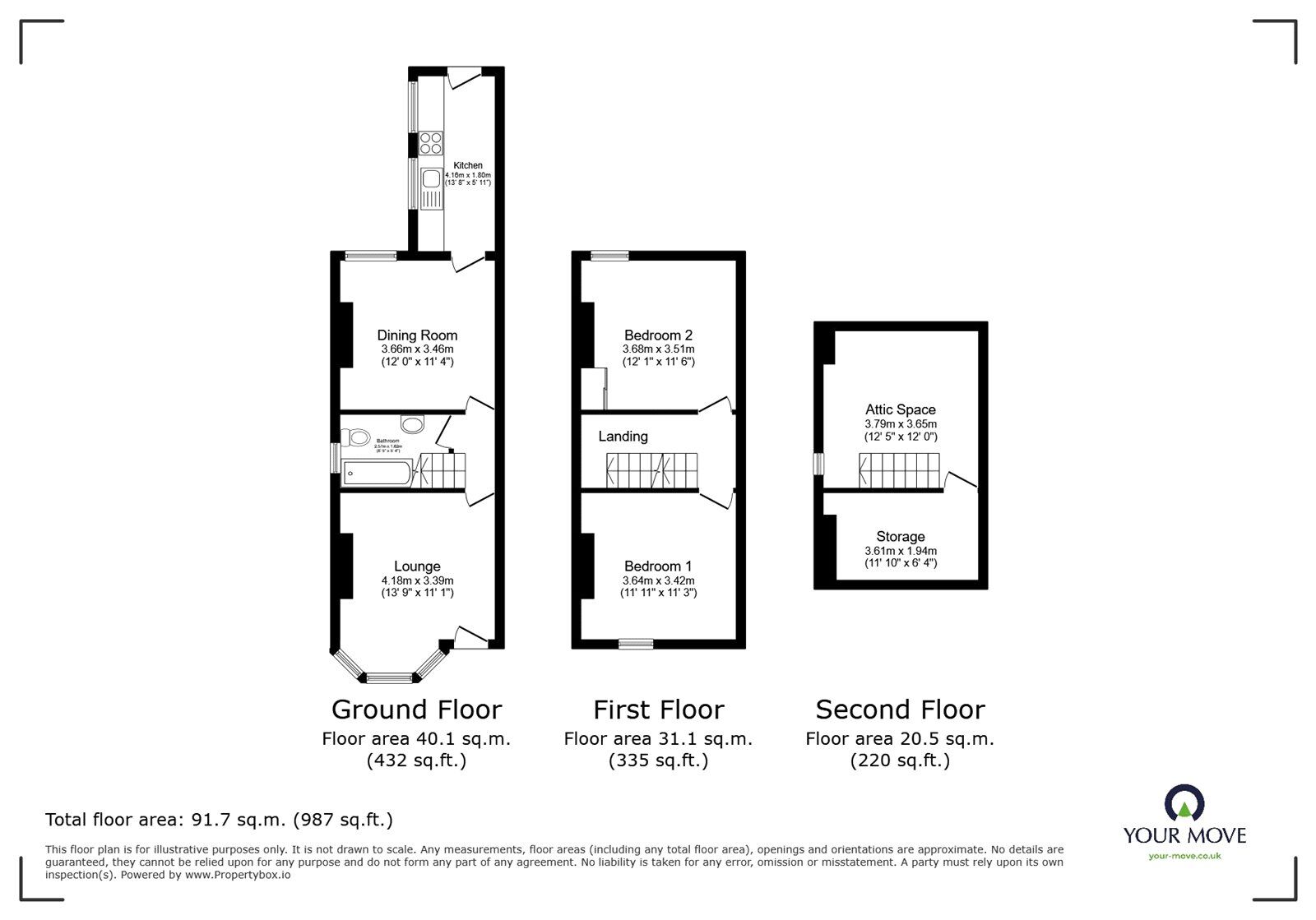 Floorplan of 3 bedroom Semi Detached House for sale, Victoria Road, Pinxton, Derbyshire, NG16