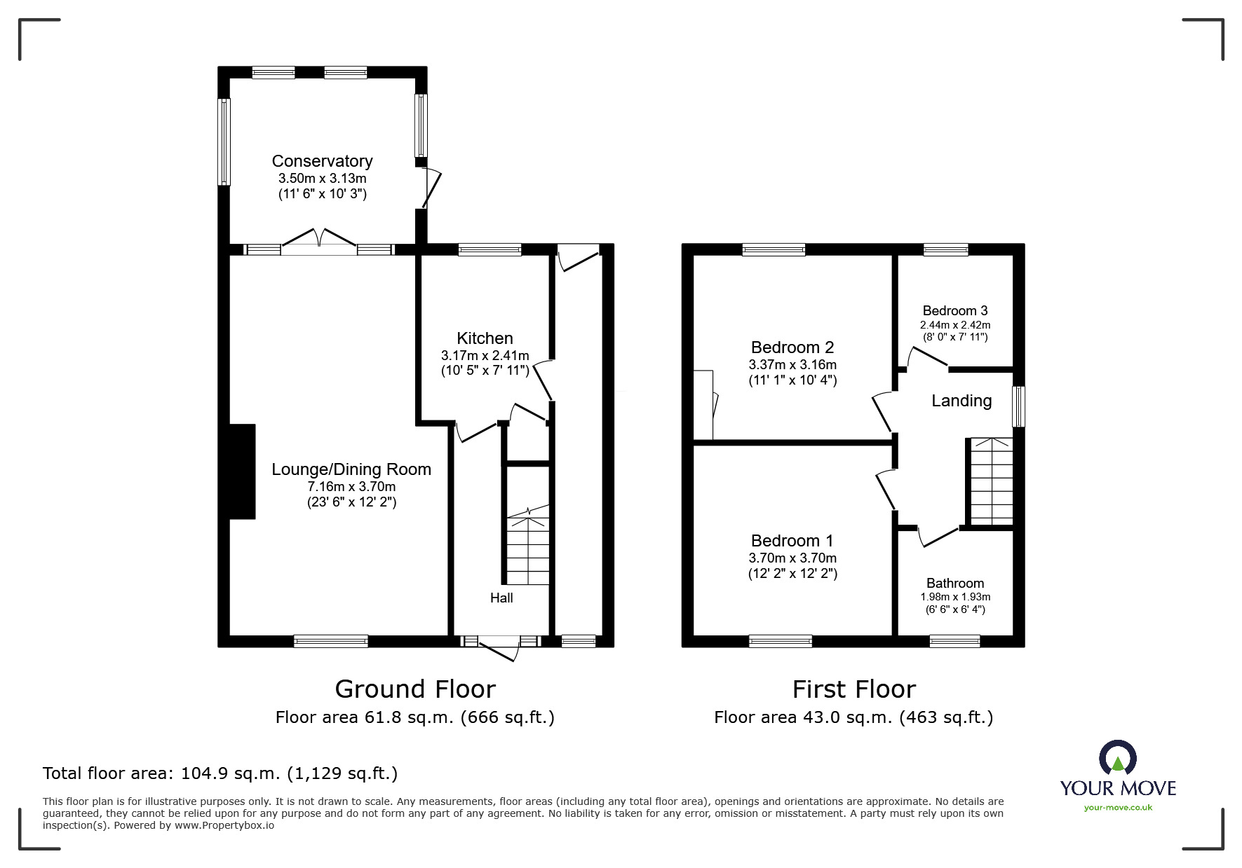 Floorplan of 3 bedroom Detached House for sale, Silverdale, Stapleford, Nottinghamshire, NG9