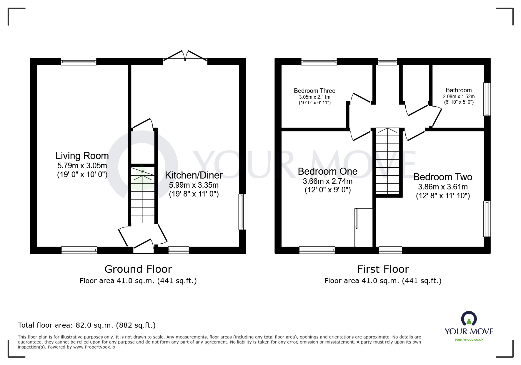 Floorplan of 3 bedroom Semi Detached House for sale, Northwood Avenue, Sutton-in-Ashfield, Nottinghamshire, NG17
