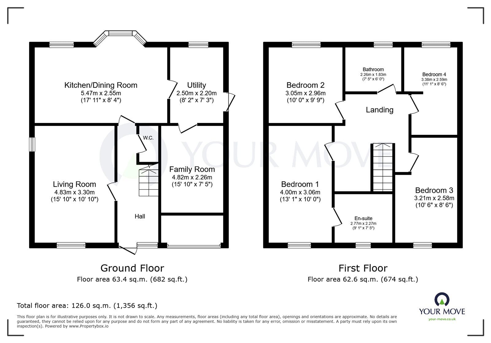 Floorplan of 4 bedroom Detached House for sale, Leander Close, Sutton-in-Ashfield, Nottinghamshire, NG17