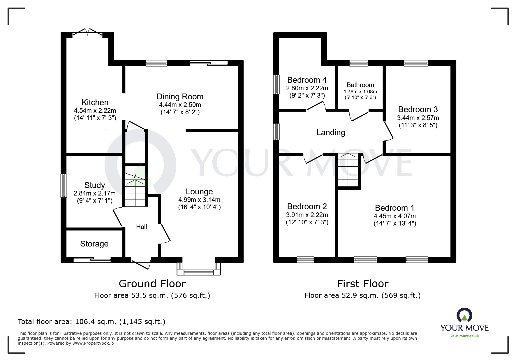 Floorplan of 4 bedroom Detached House for sale, Fircroft Drive, Hucknall, Nottinghamshire, NG15