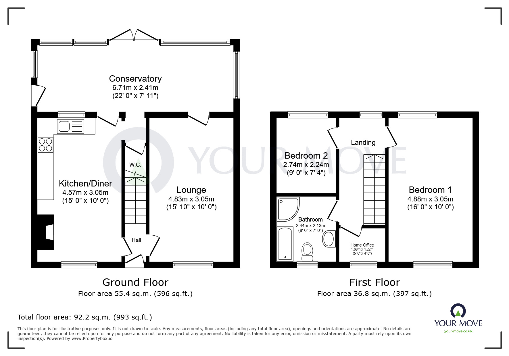 Floorplan of 2 bedroom Mid Terrace House for sale, Fraser Street, Newstead Village, Nottinghamshire, NG15