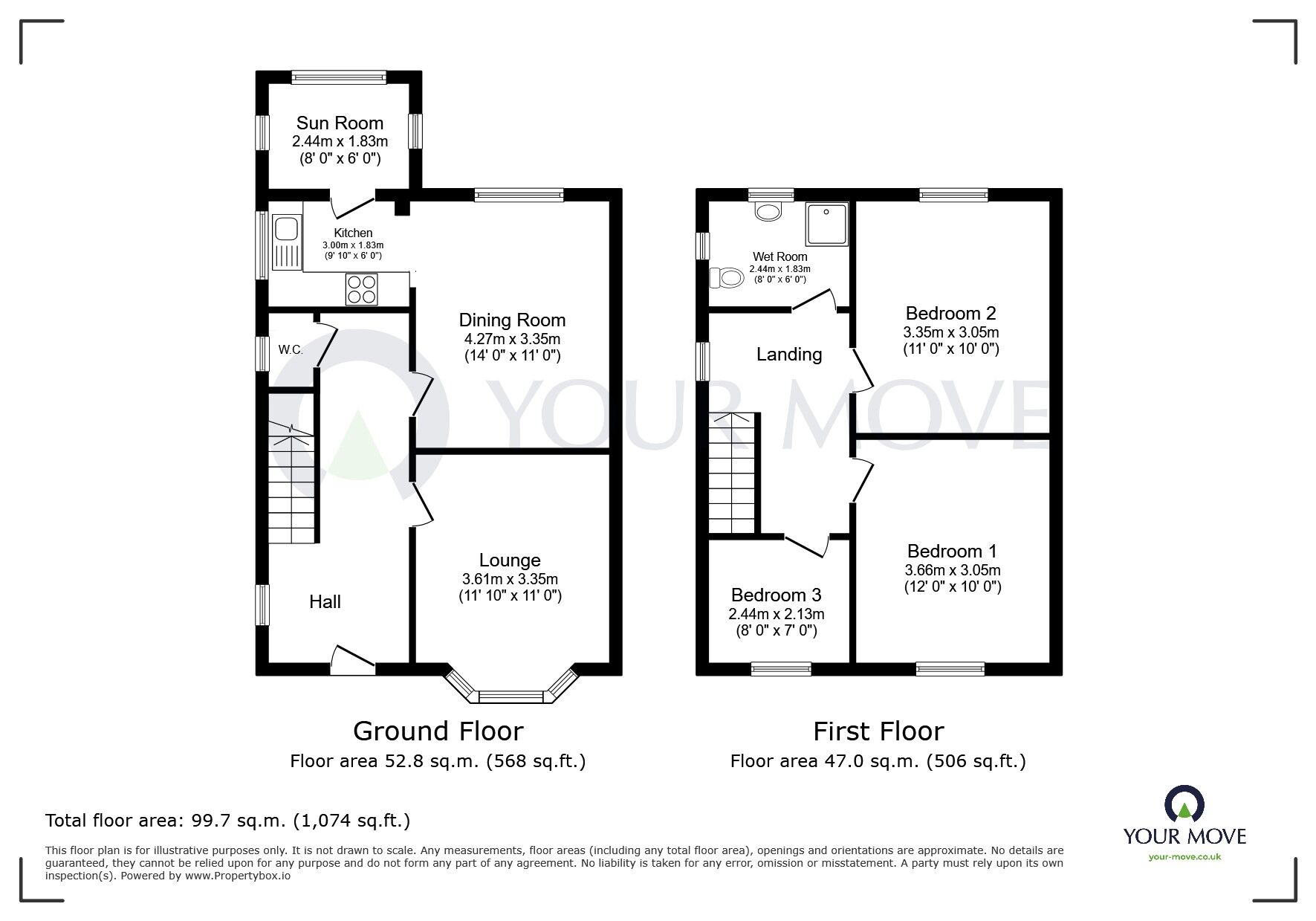 Floorplan of 3 bedroom Semi Detached House for sale, Clumber Street, Kirkby-in-Ashfield, Nottinghamshire, NG17