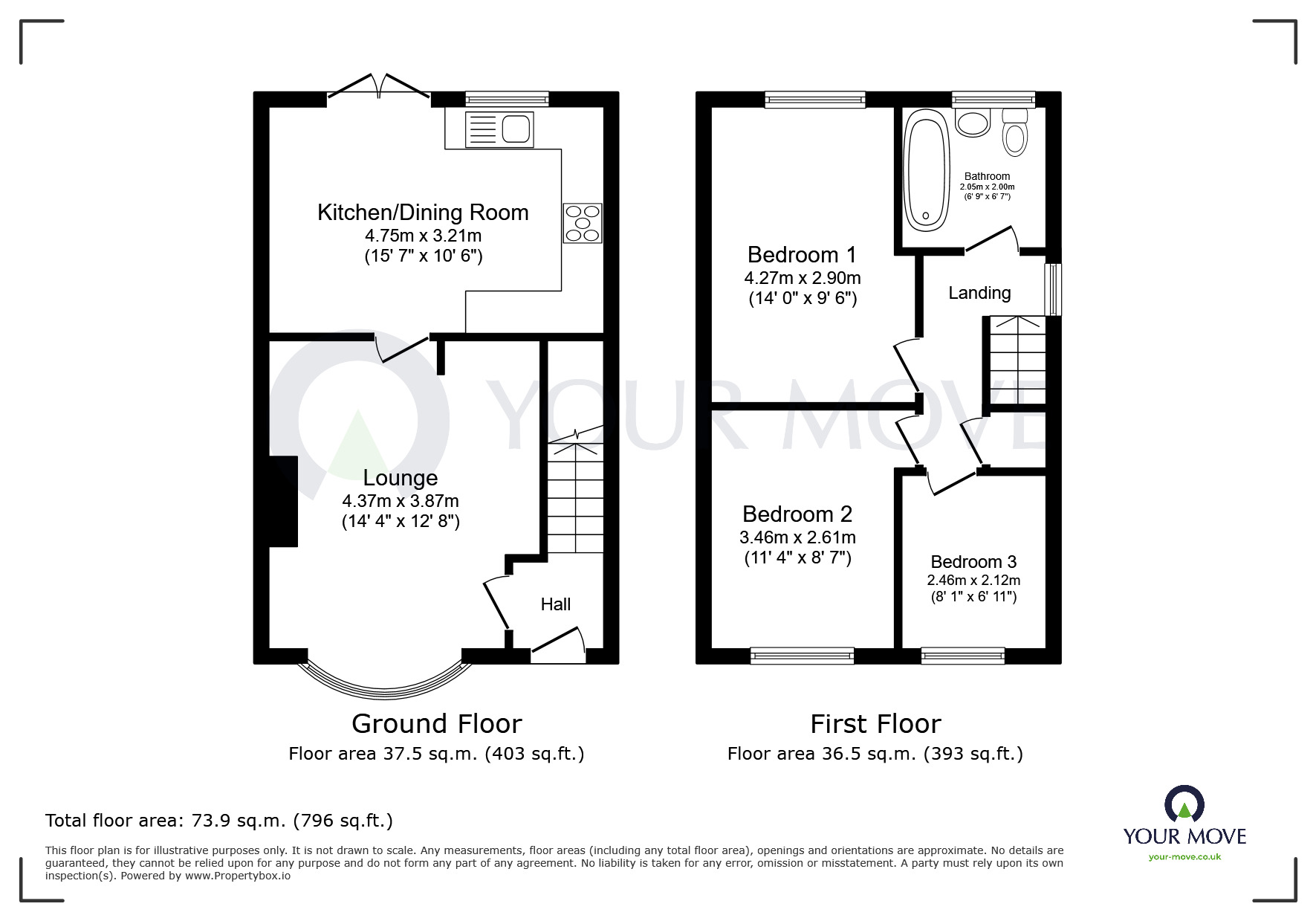 Floorplan of 3 bedroom Detached House for sale, Royal Oak Drive, Selston, Nottinghamshire, NG16
