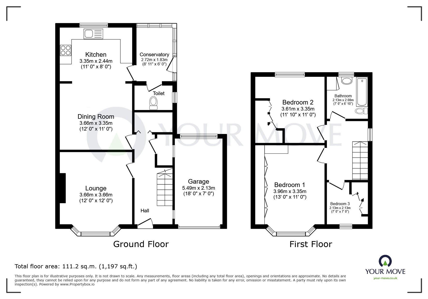 Floorplan of 3 bedroom Semi Detached House for sale, Lime Tree Avenue, Kirkby-in-Ashfield, Nottinghamshire, NG17