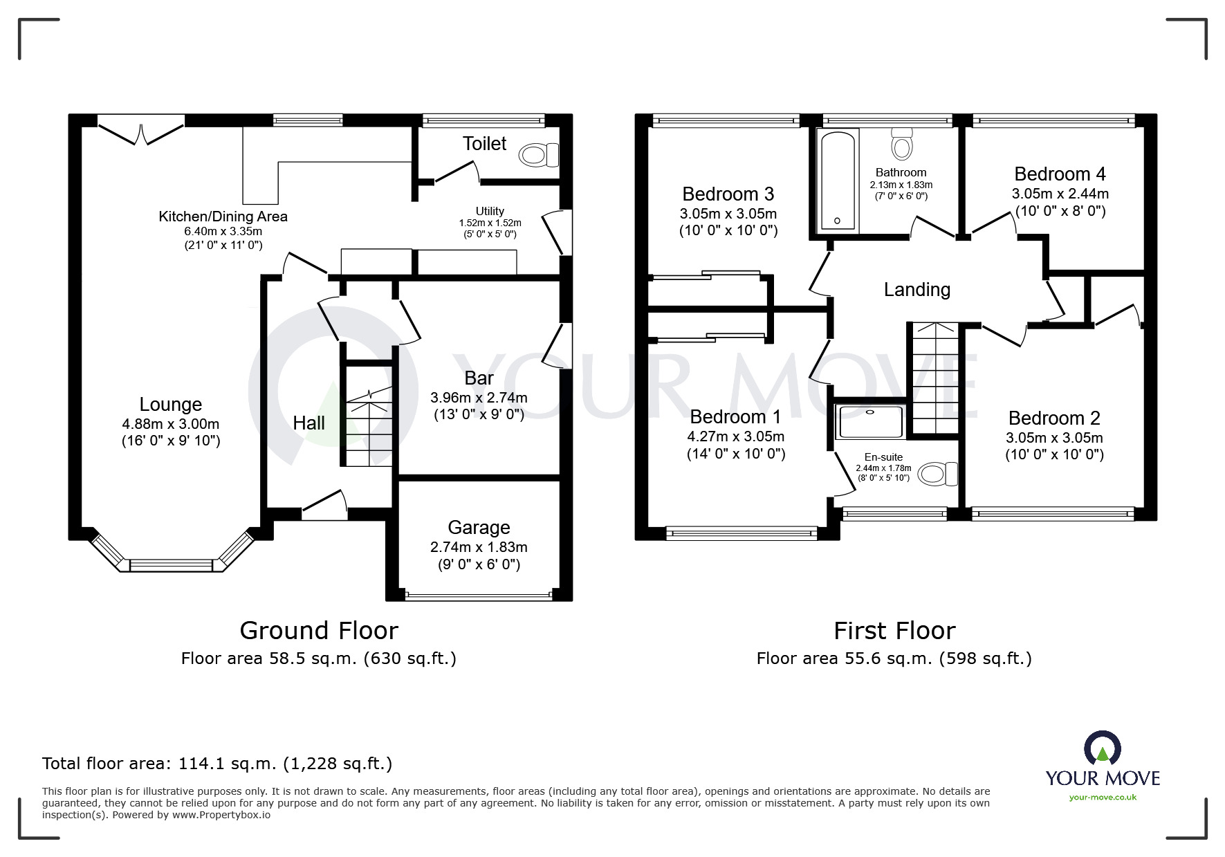 Floorplan of 4 bedroom Detached House for sale, Red Fox Avenue, Stanton Hill, Nottinghamshire, NG17