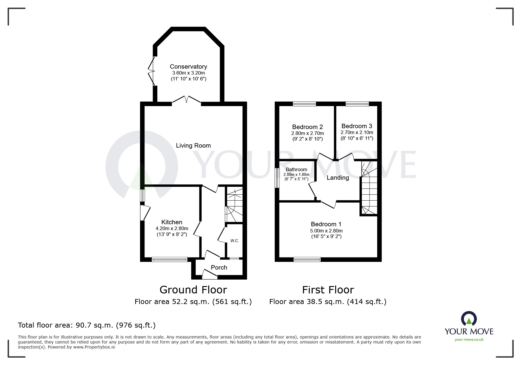 Floorplan of 3 bedroom Semi Detached House for sale, Burrow Walk, Kirkby-in-Ashfield, Nottinghamshire, NG17